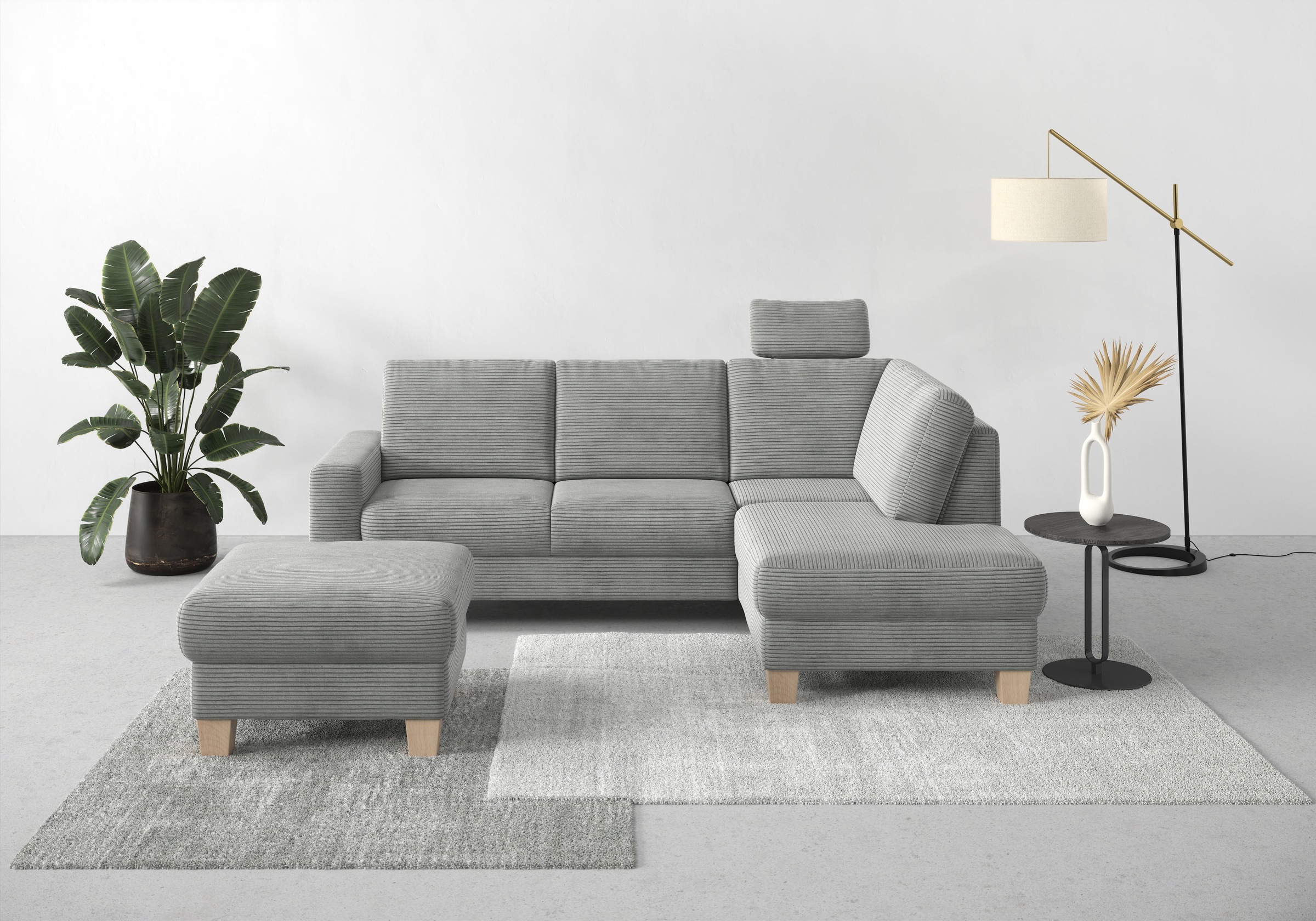 Home affaire Polsterhocker »Summer«, inkl. Stauraum, Cord-Bezug