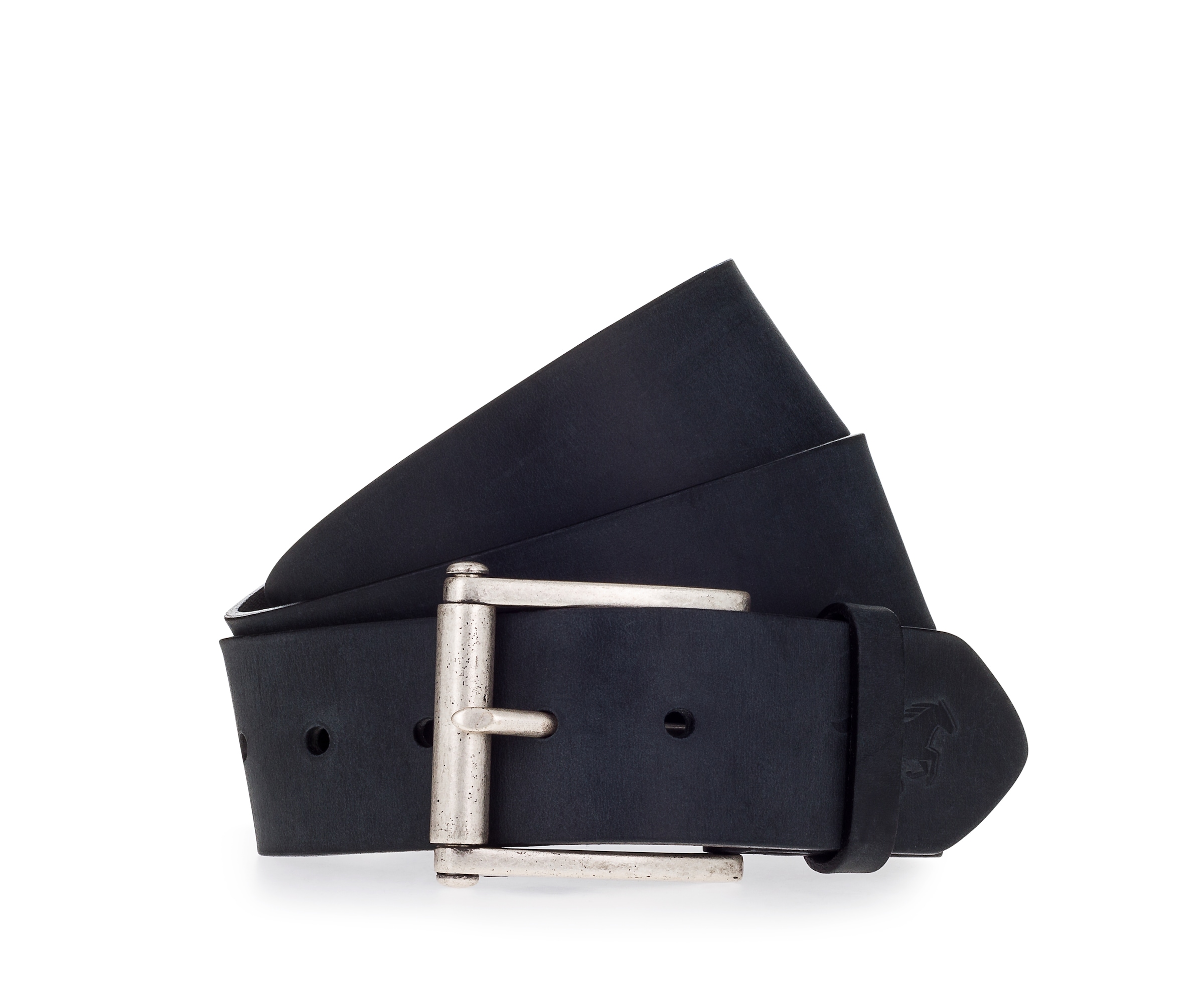 MUSTANG Ledergürtel, Leder-Gürtel mit Vintagecharakter und Roll-Schließe, 4,5 cm