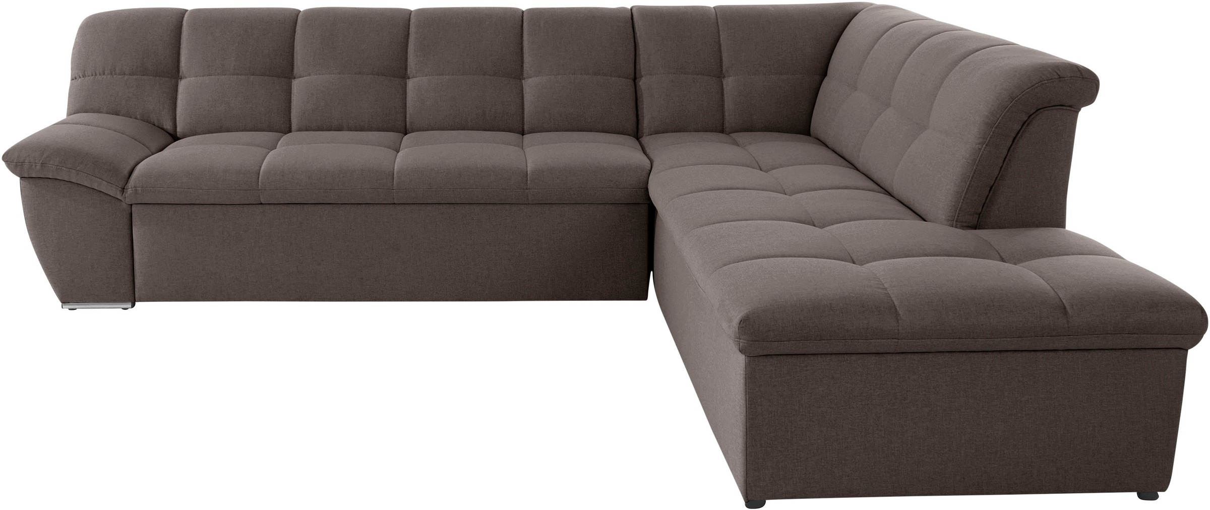 DOMO collection Ecksofa »Lagoa, moderne Sitzheftung, bequem und komfortabel, L-Form« wahlweise mit Bettfunktion, frei im Raum stellbar, große Farbvielfalt