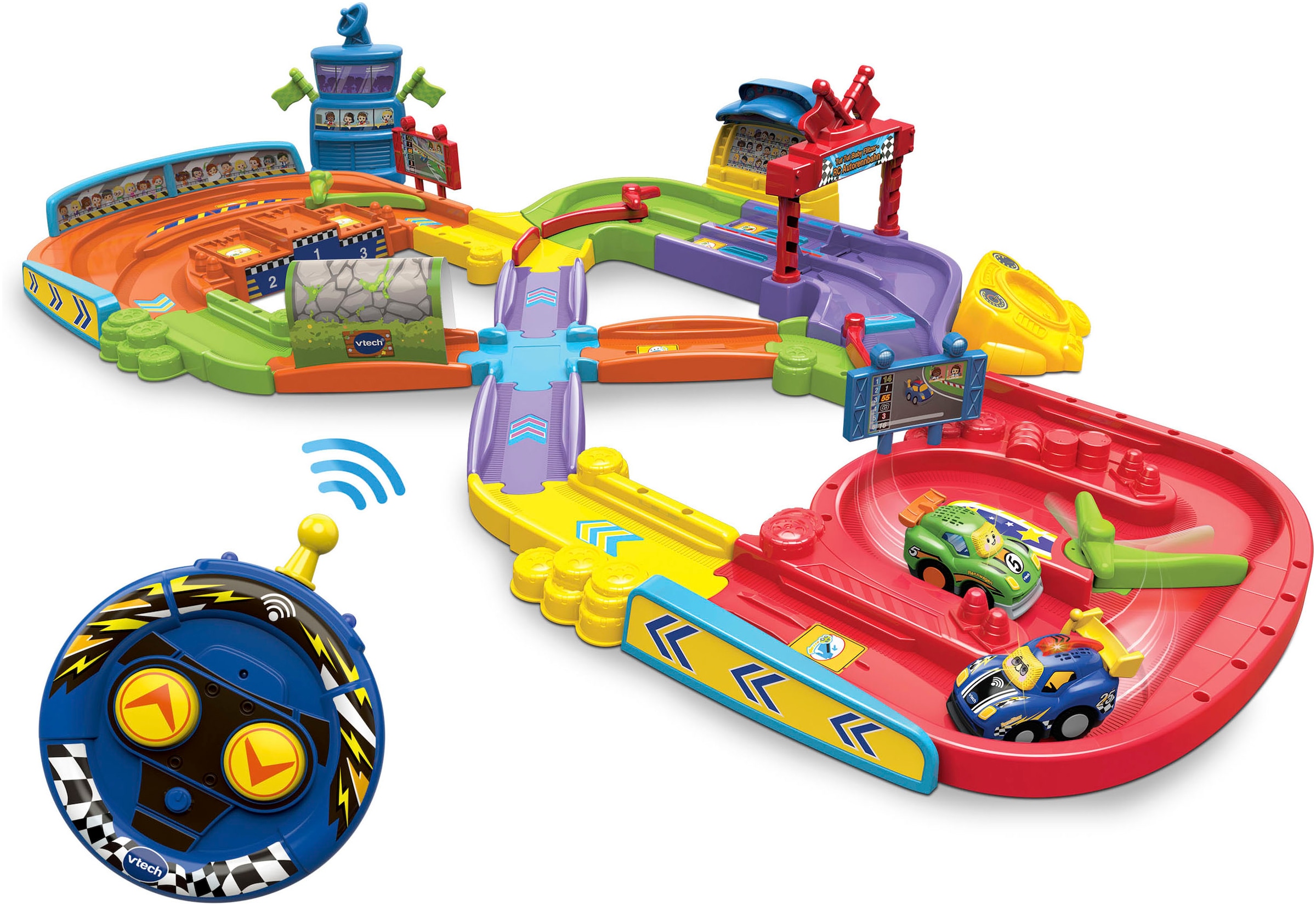 Vtech® Autorennbahn »Tut Tut Baby Flitzer - RC Autorennbahn«, mit Soundeffekt; inkl. RC-Flitzer und motorisierter Rennwagen