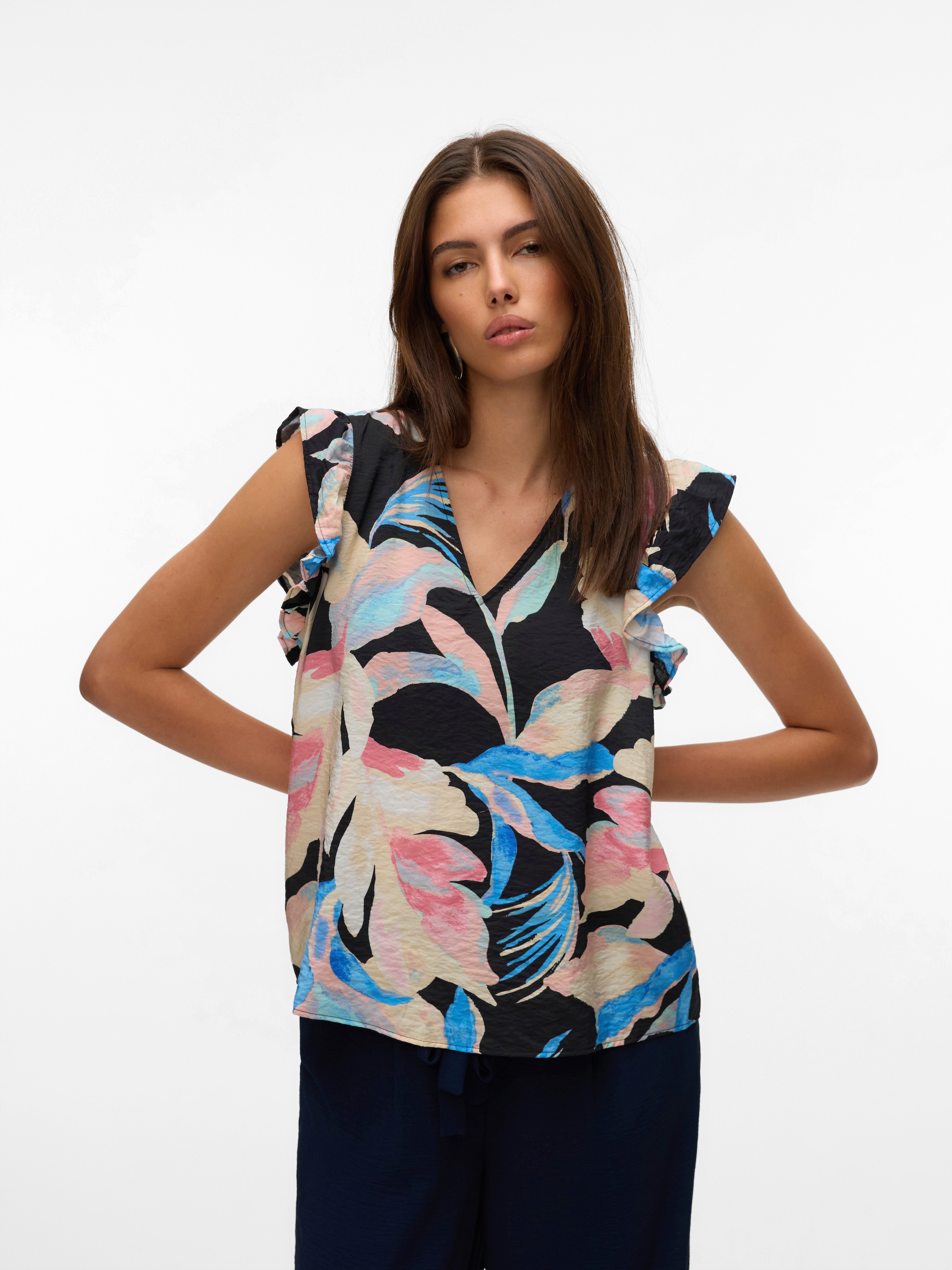 Vero Moda Blusentop »VMJOSIE SL V-NECK TOP WVN GA«