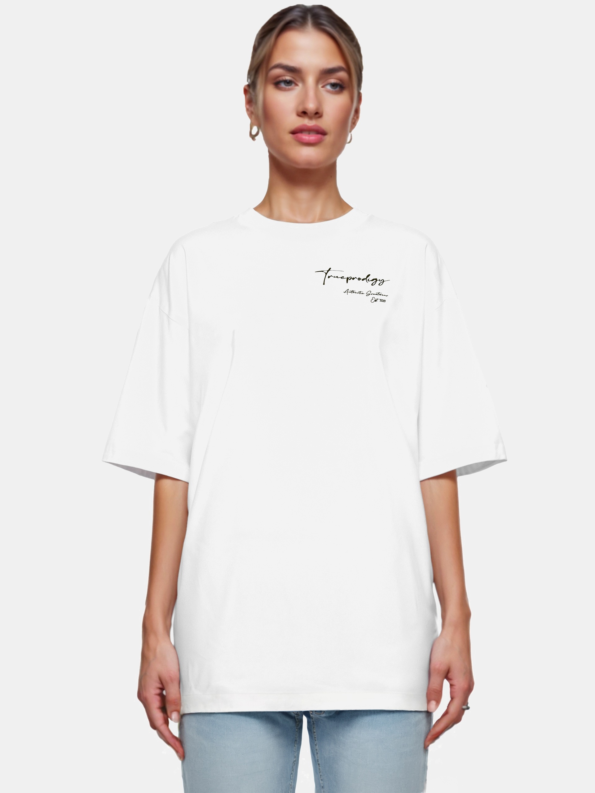 trueprodigy Oversize-Shirt »Marin F Logo Print Oversized Rundhals«