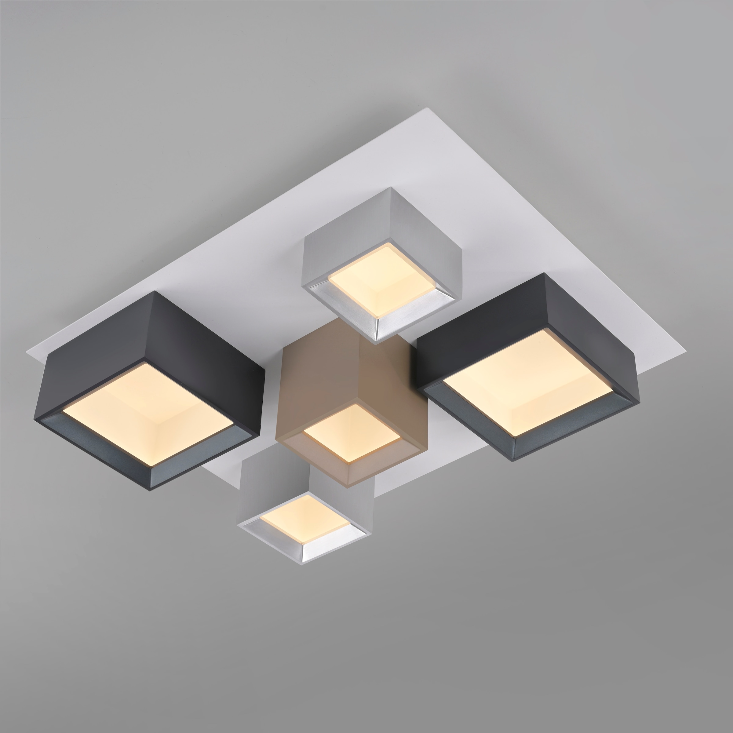 Neuhaus PURE LED Deckenleuchte »PURE Manhattan« LED-Board 1 Stk. warmweiß - kaltweiß Stufenloses dimmen per Funk-Fernbedienung, CCT, Multicolor