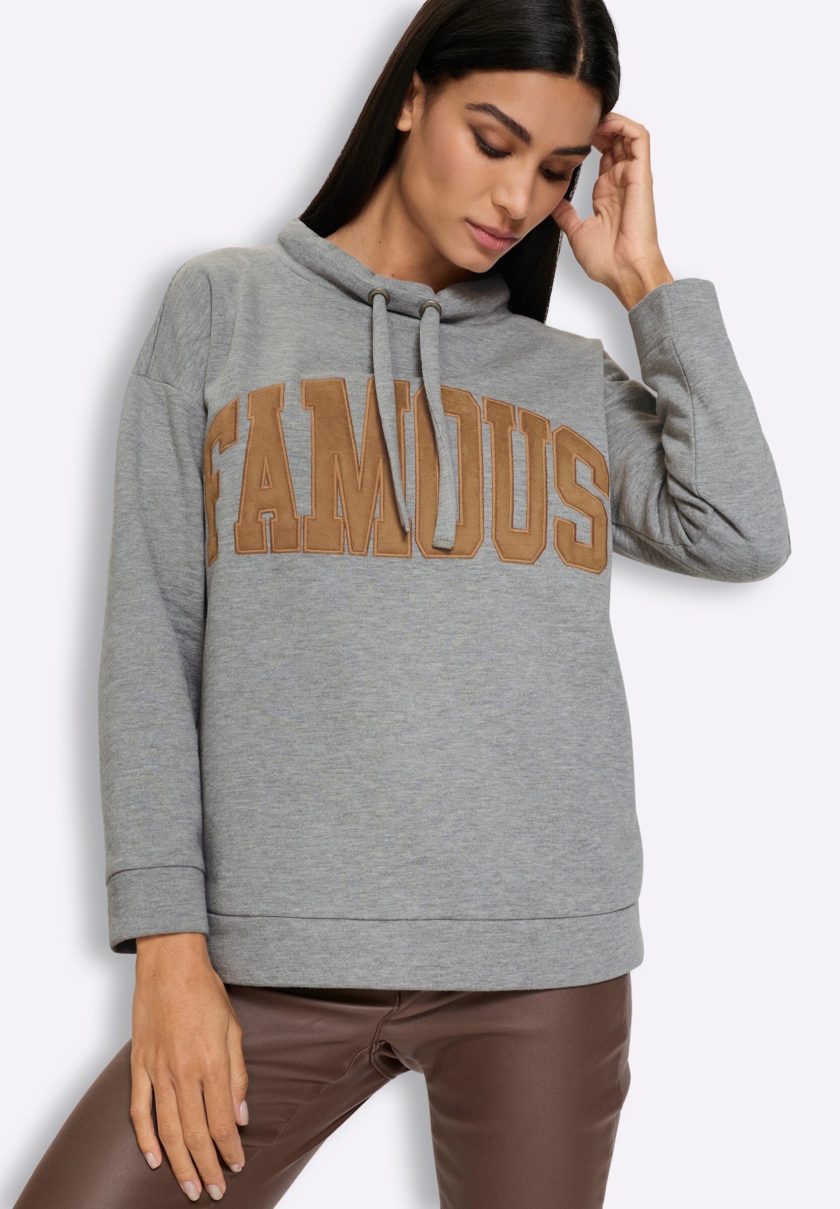 heine Sweatshirt »Sweatshirt Stehkragenshirt mit Applikation«
