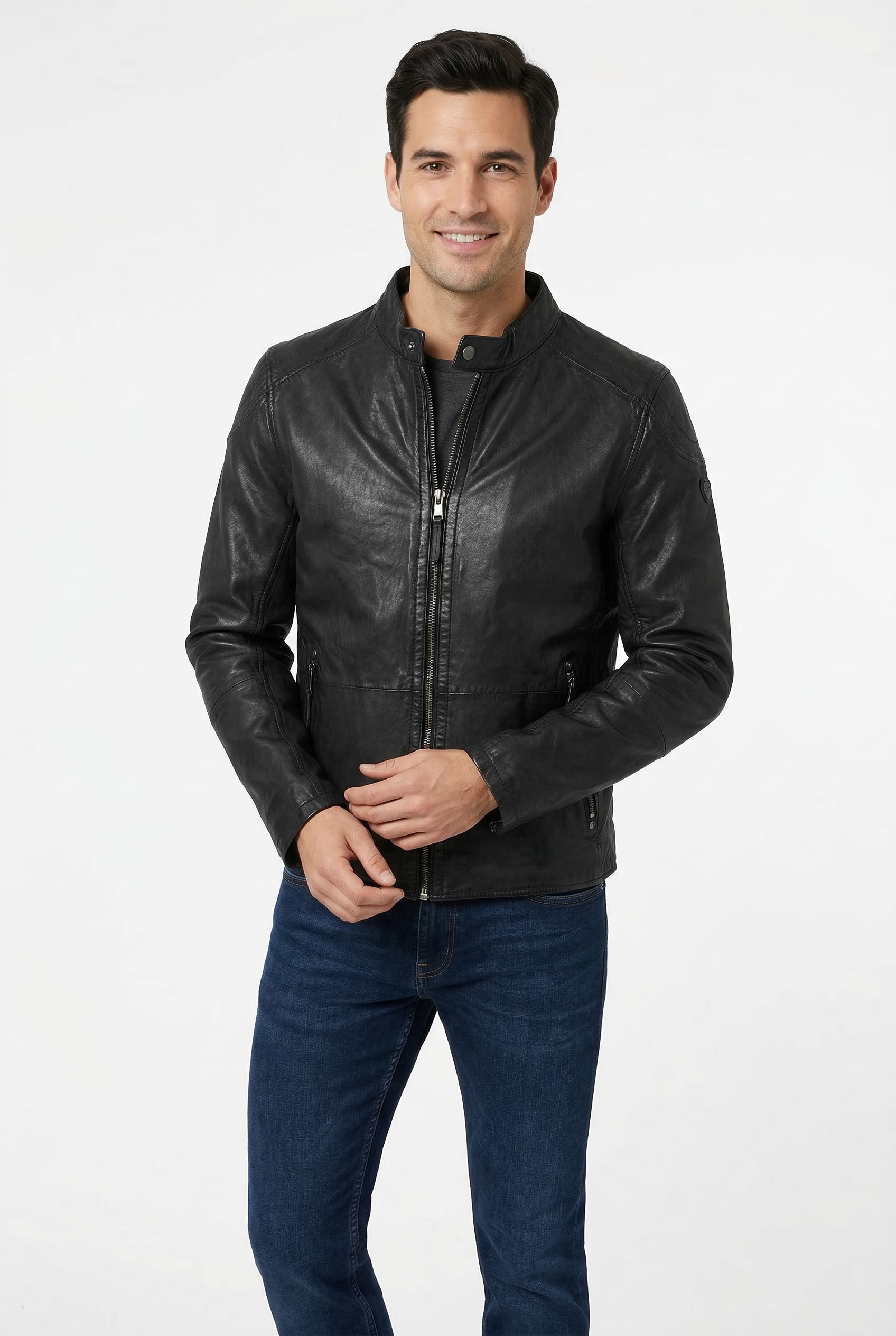 Mauritius Lederjacke »MMBaydo« mit Bikerkragen