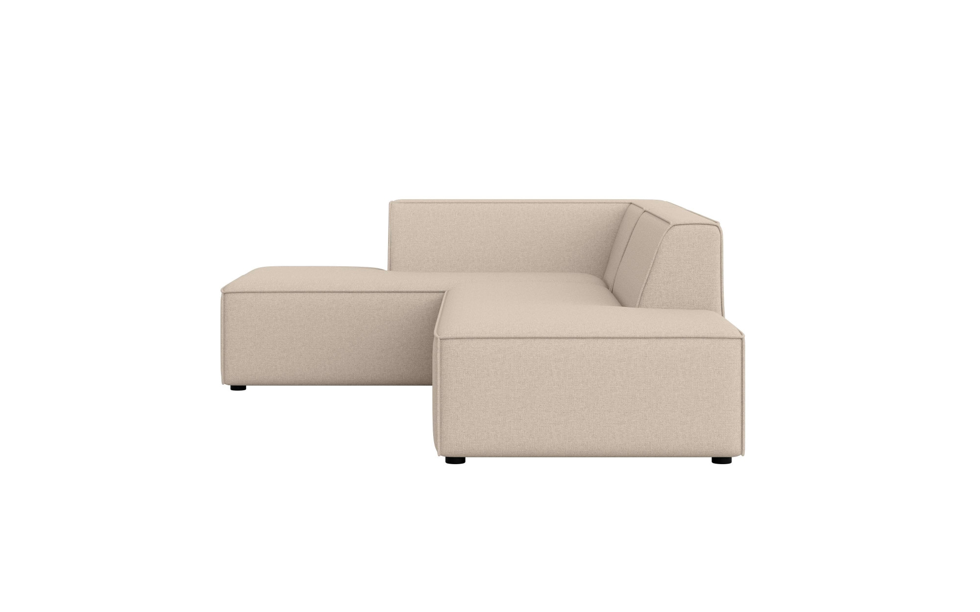 INOSIGN Ecksofa »Ecksofa Cavan mit Ottomane links oder rechts bestellbar« L-Form mit Wellenunterfederung, Maße B/T/H: 270/180/72 cm