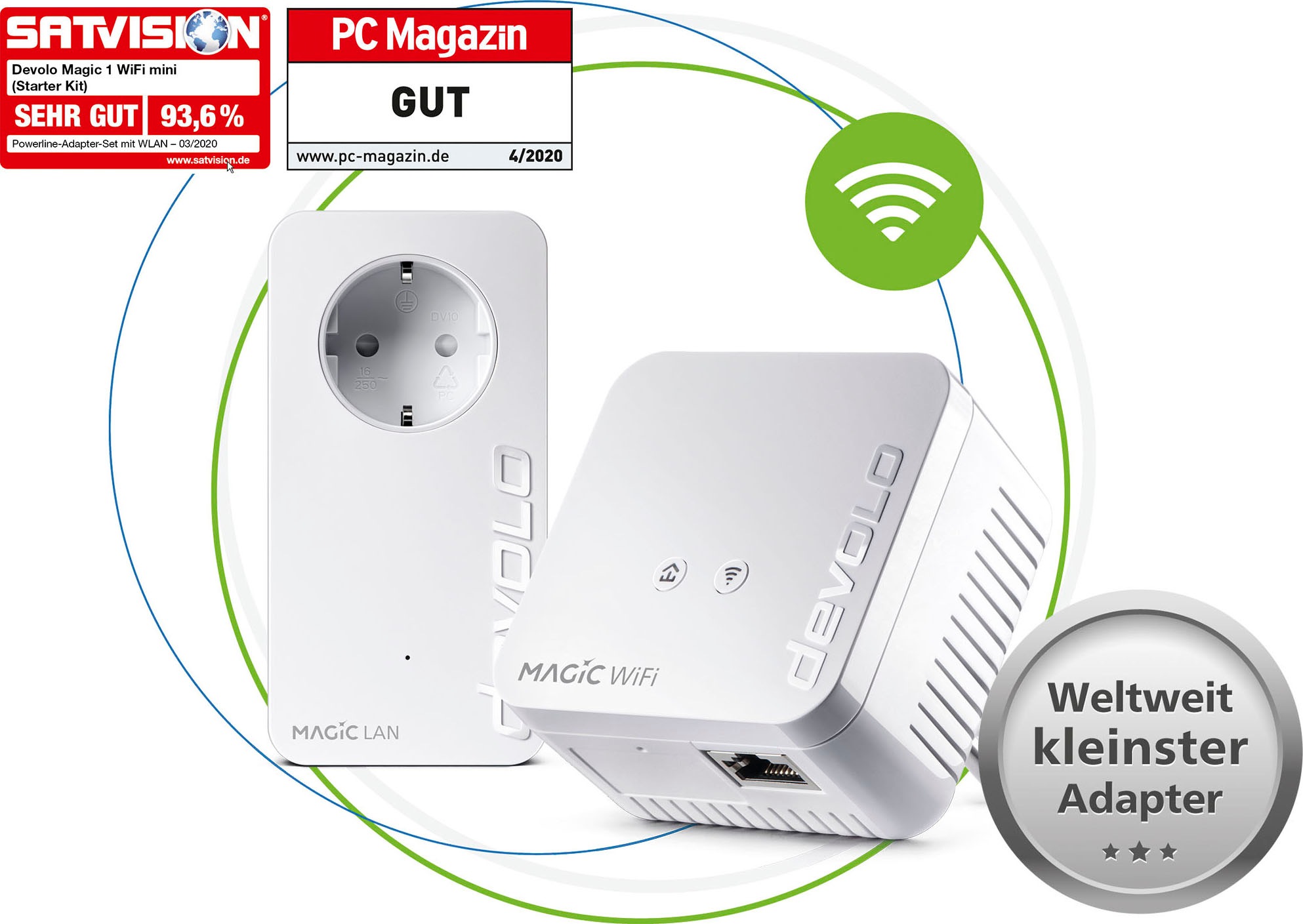 DEVOLO WLAN-Router »Magic 1 WiFi mini Starter Kit (1200Mbit, G.hn, Powerline + WLAN, Mesh)«