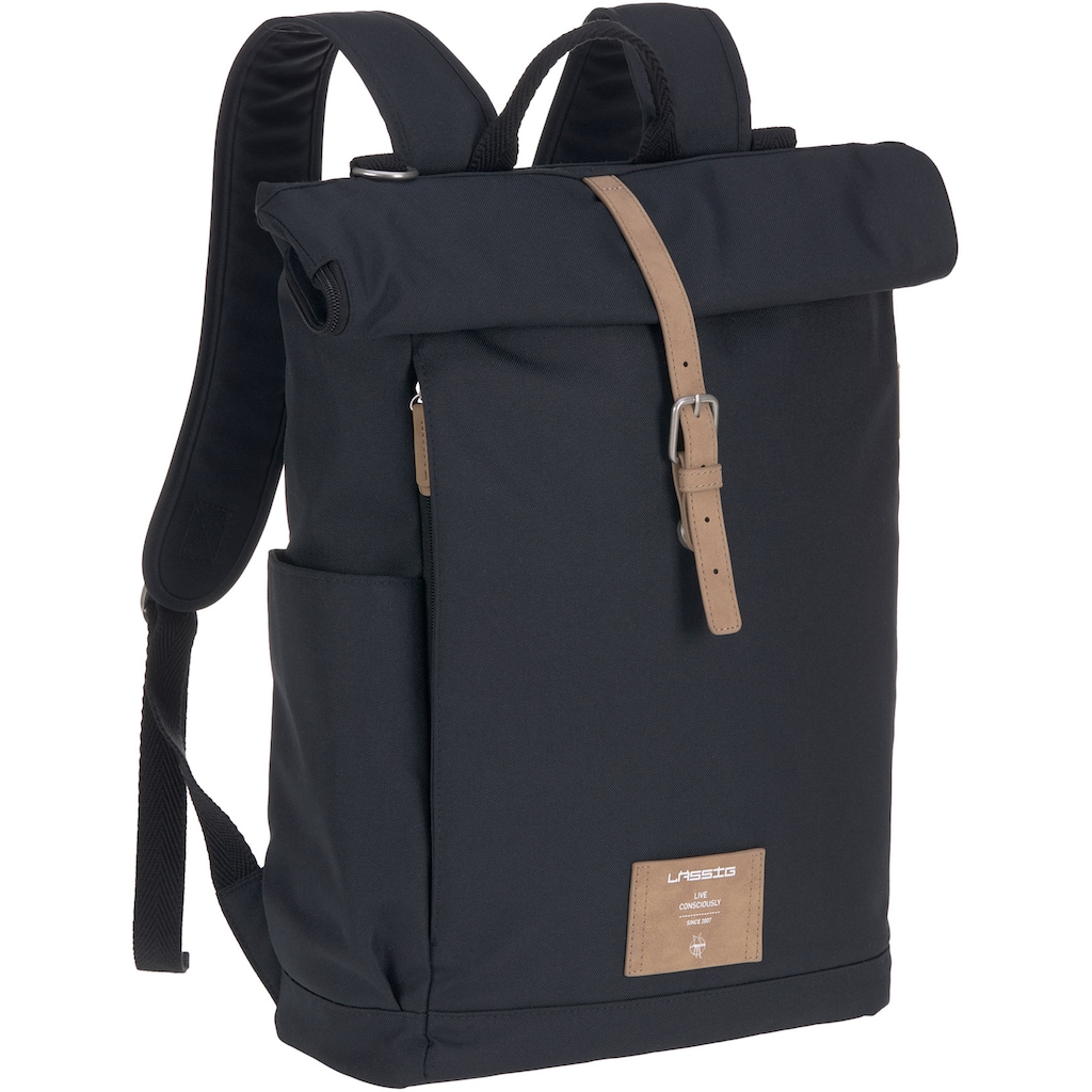 LÄSSIG Wickelrucksack »Green Label, Rolltop, night Blue«