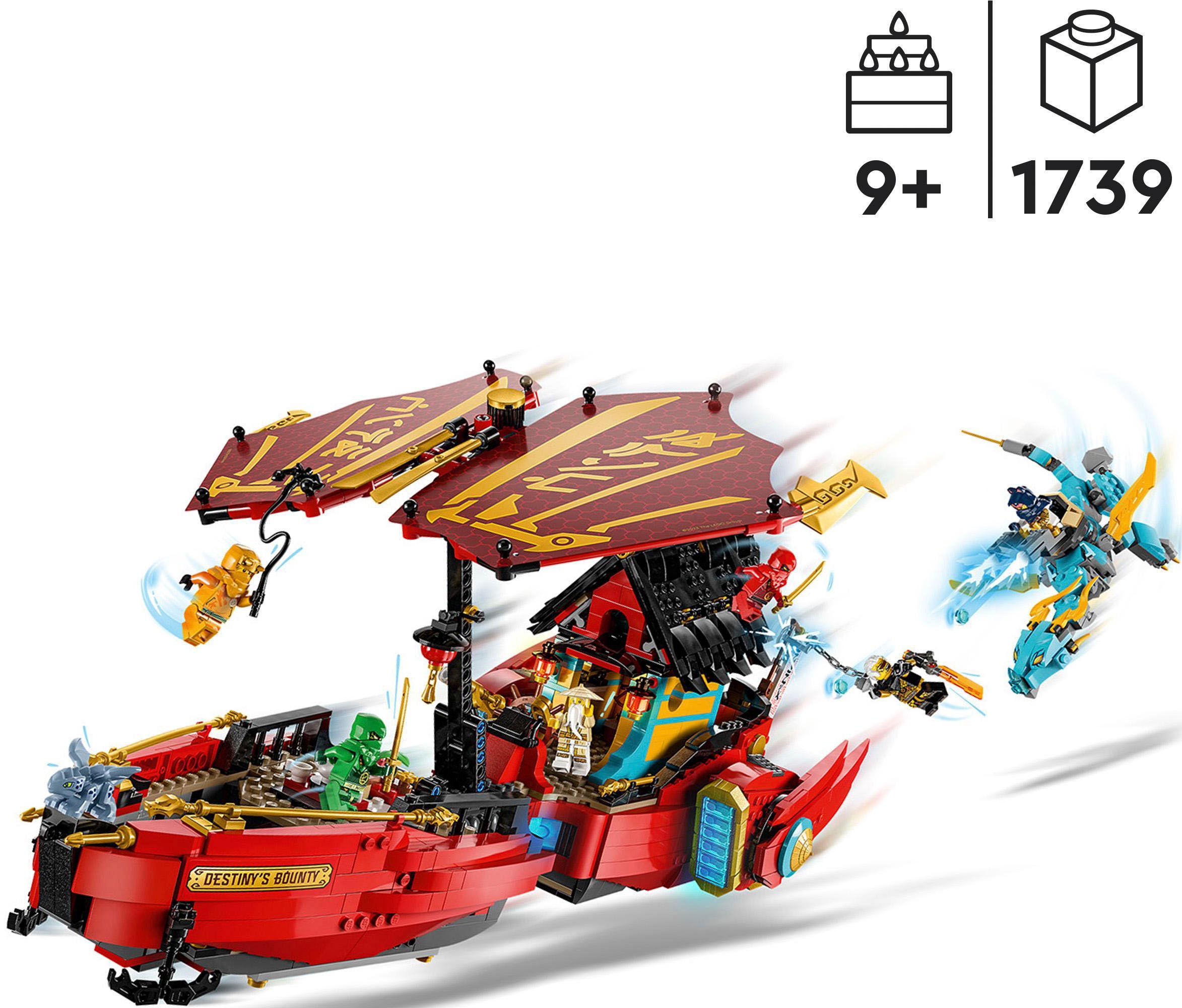 LEGO® Konstruktionsspielsteine »Ninja-Flugsegler im Wettlauf mit der Zeit (71797), LEGO® NINJAGO«, (1739 St.), Made in Europe