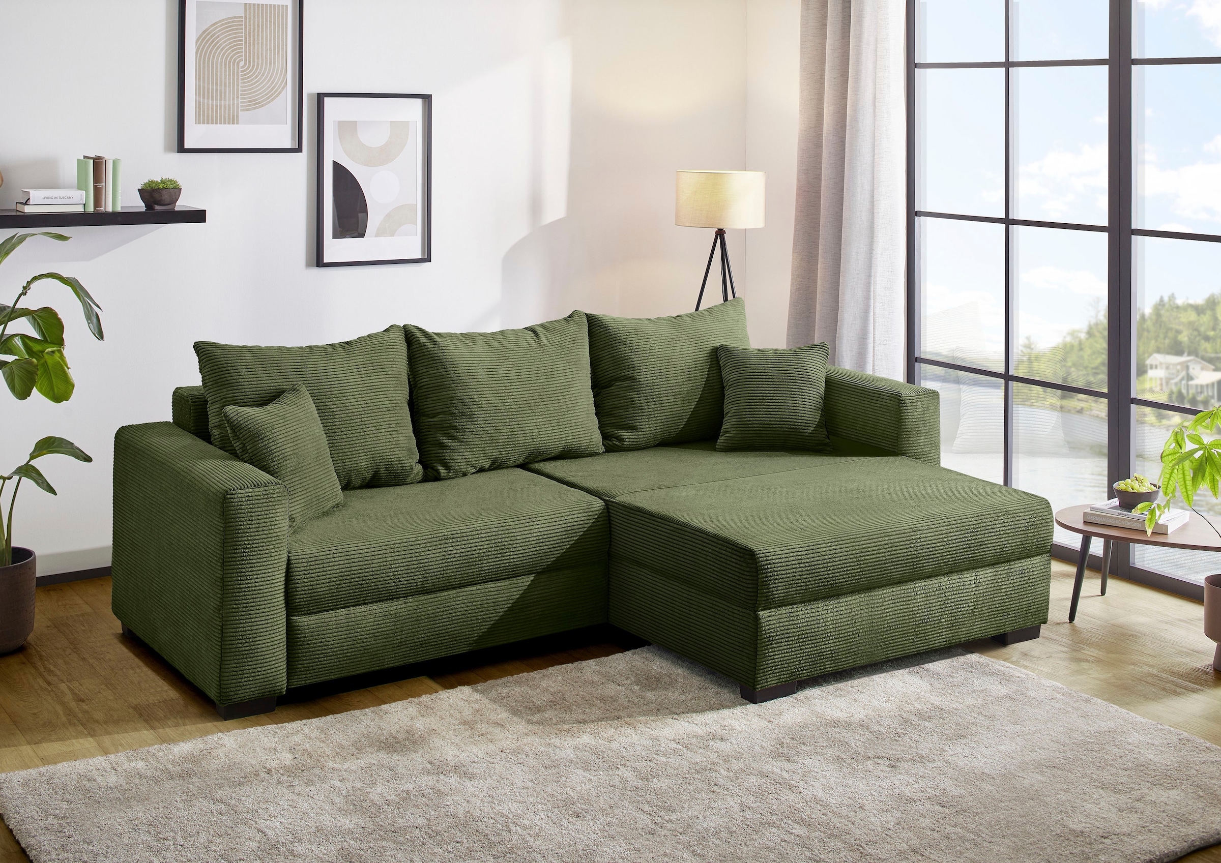 Jockenhöfer Gruppe Ecksofa »Elmau«, inklusive Bettfunktion,Bettkasten, L oder XL-Ottomane