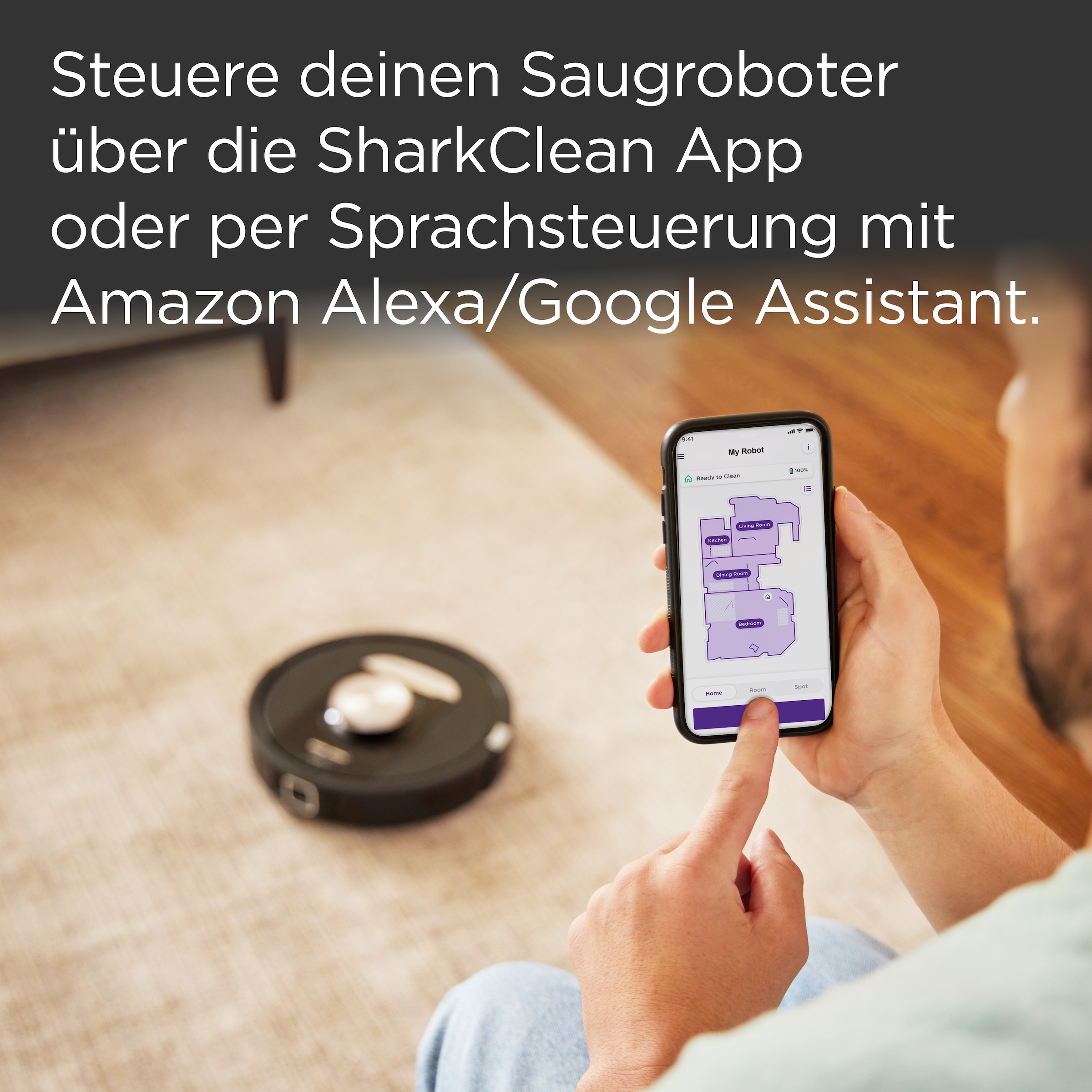 Shark Nass-Trocken-Saugroboter »RV2620WAEU«, PowerDetect selbstentleerender Saugroboter