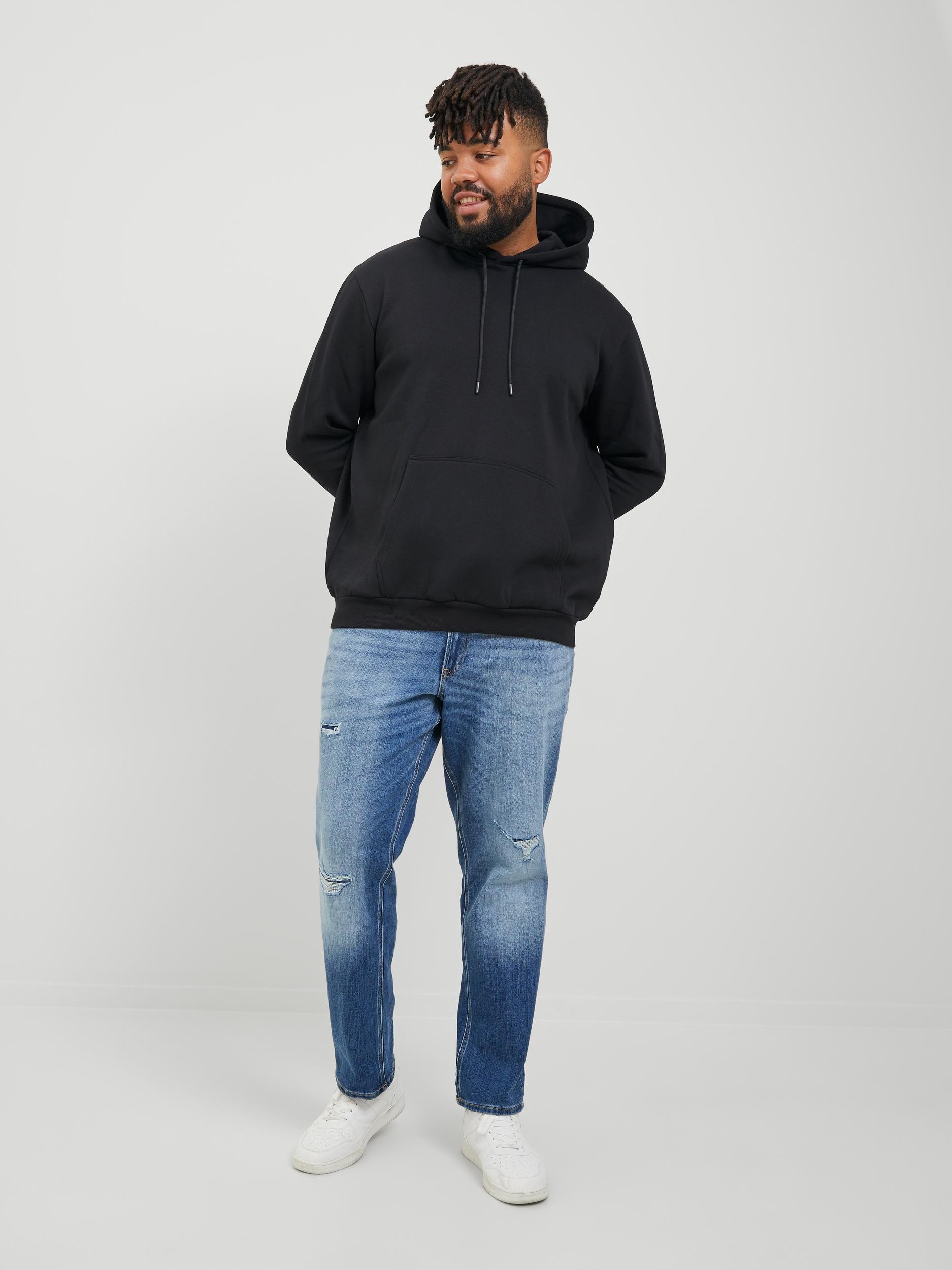 Jack & Jones PlusSize Kapuzensweatshirt »JJEBRADLEY SWEAT HOOD NOOS PLS«, mit Rippbündchen