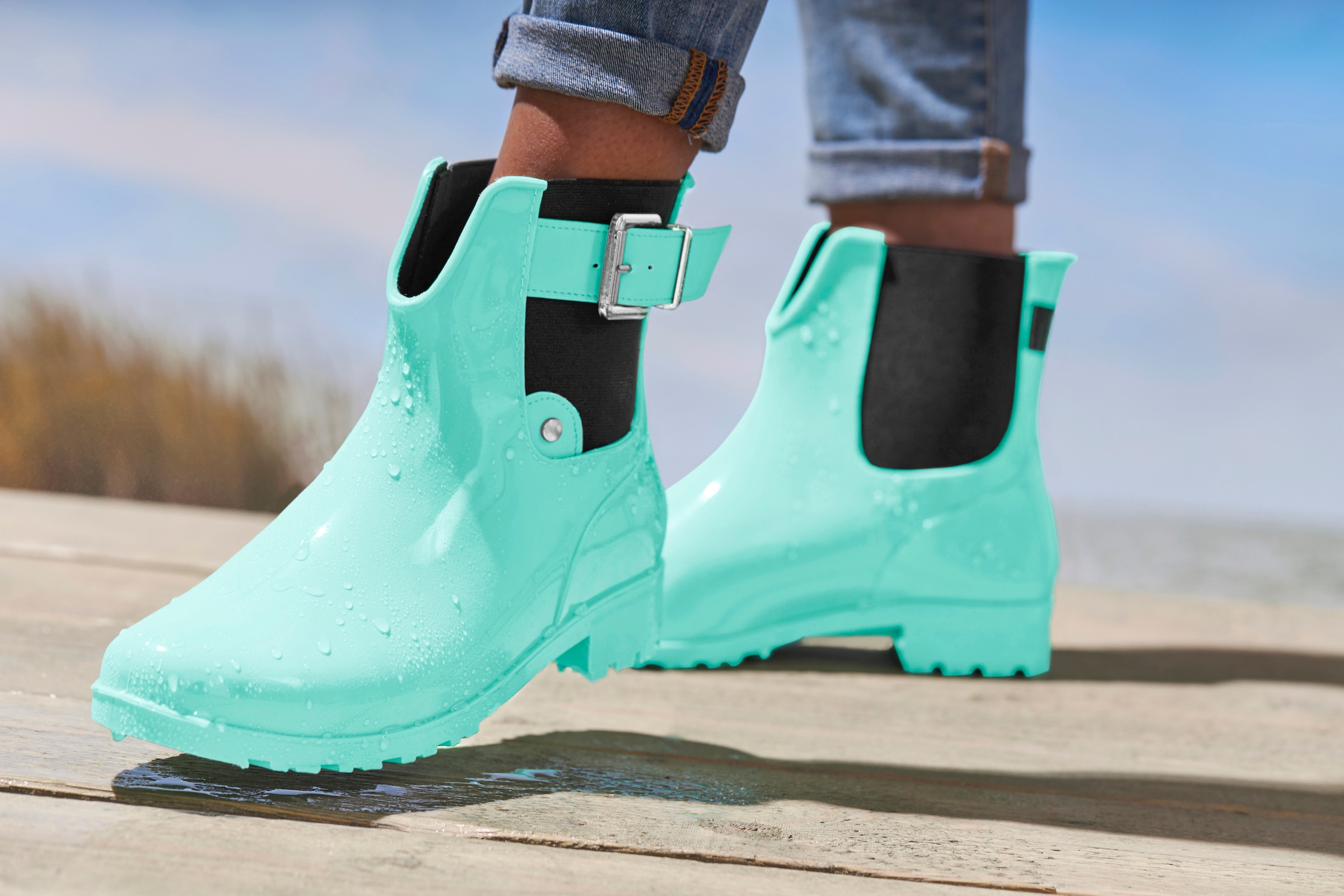 Vivance Gummistiefelette  Gummistiefel im Chelsea-Look, Schlupfstiefel, Boots, Stiefel VEGAN