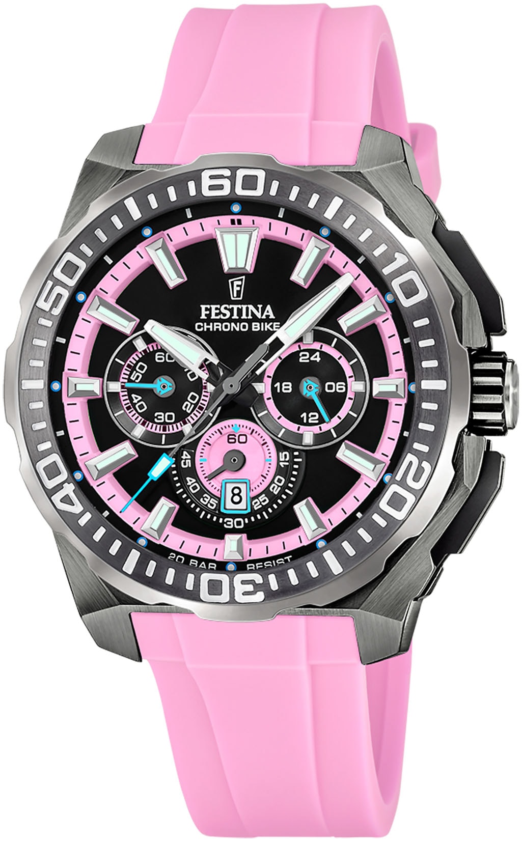 Festina Chronograph »Chrono Bike 2025« Quarzuhr, Armbanduhr, Herrenuhr, analog, Tag, Stoppfunktion