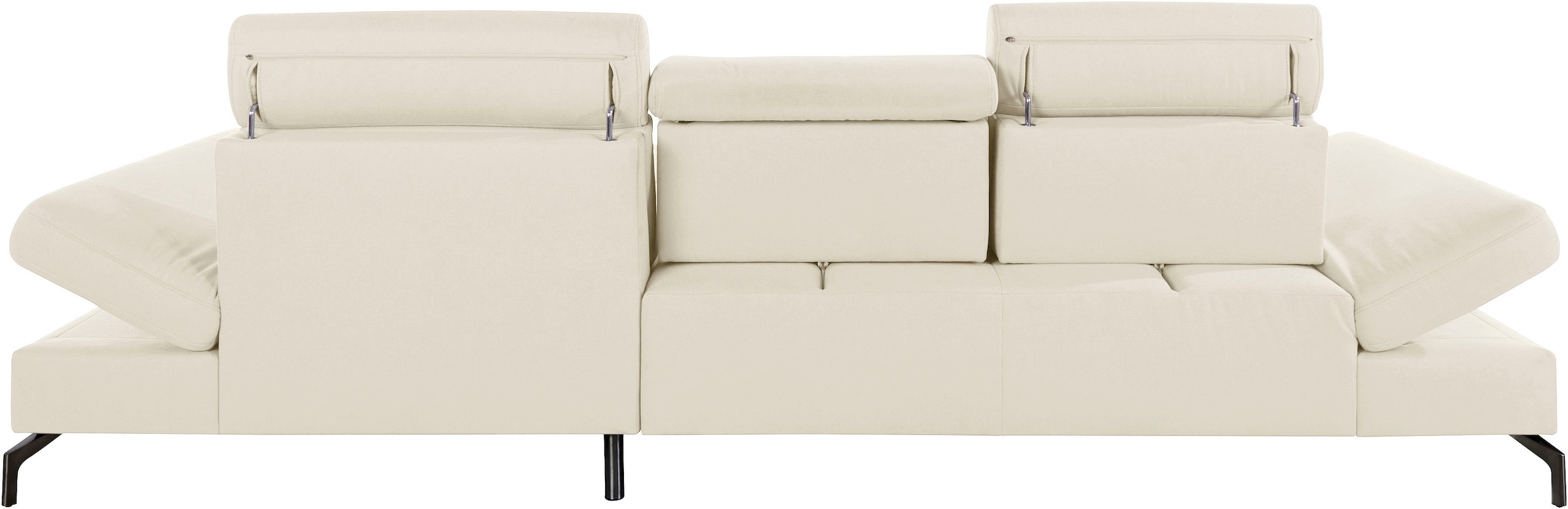sit&more Ecksofa »Brisbane L-Form«, Fußhöhe 15 cm, inklusive Sitztiefen-, Armteil- und Kopfteilverstellung
