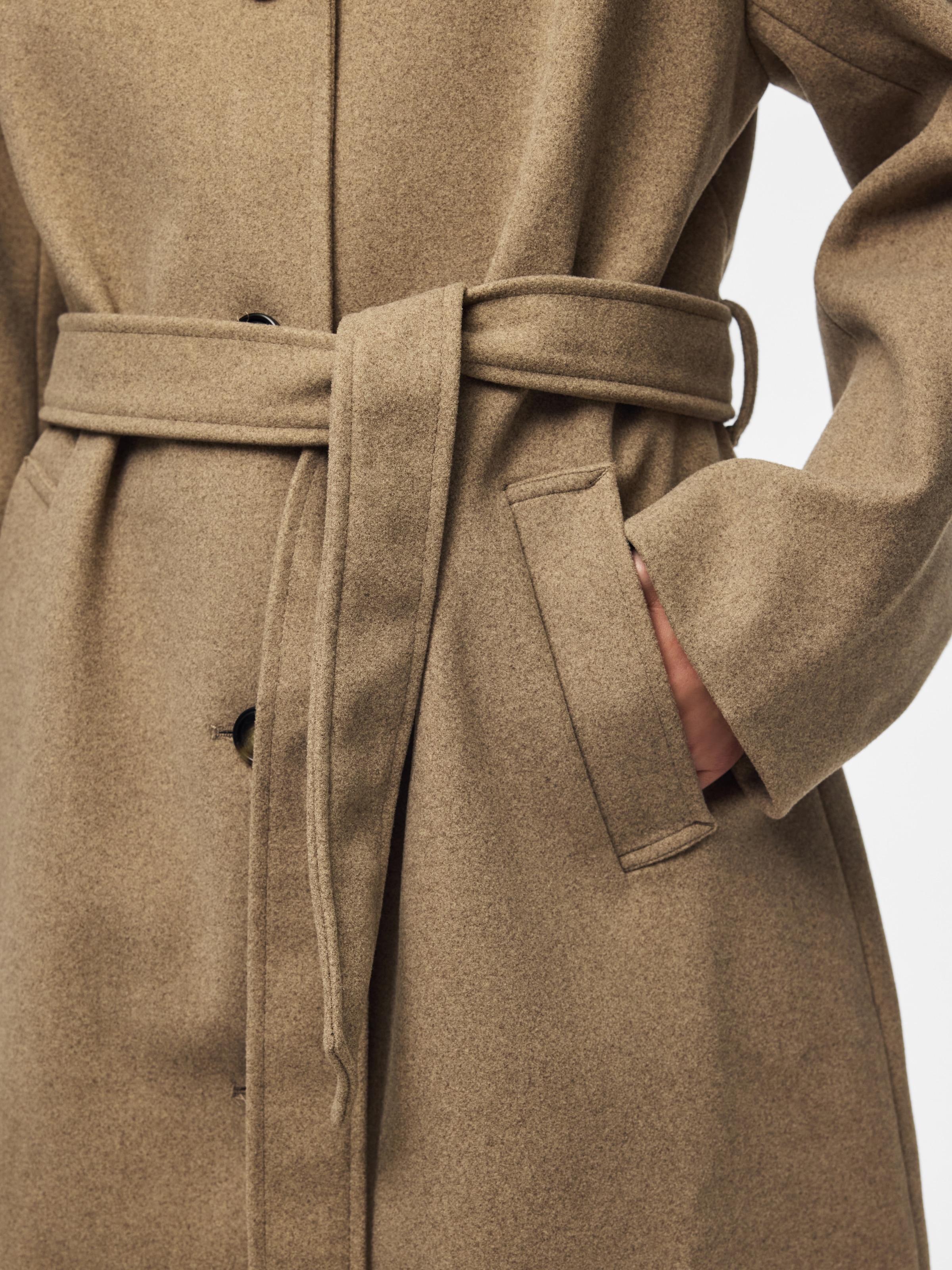 pieces Langmantel »PCAYA LONG COAT NOOS BC« Kunstfaser