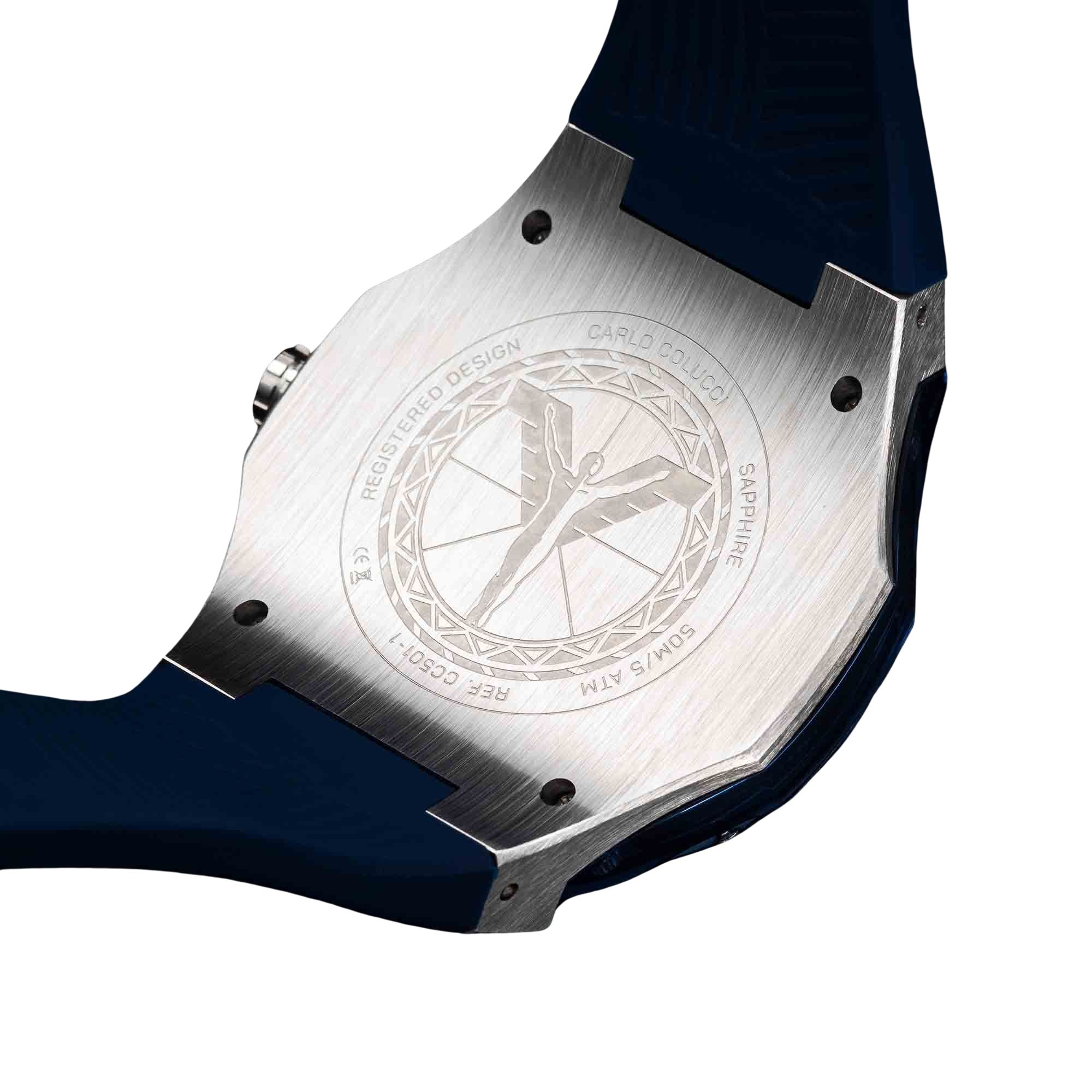 CARLO COLUCCI Quarzuhr »CC501-1« Armbanduhr, Herrenuhr, Silikonarmband, analog