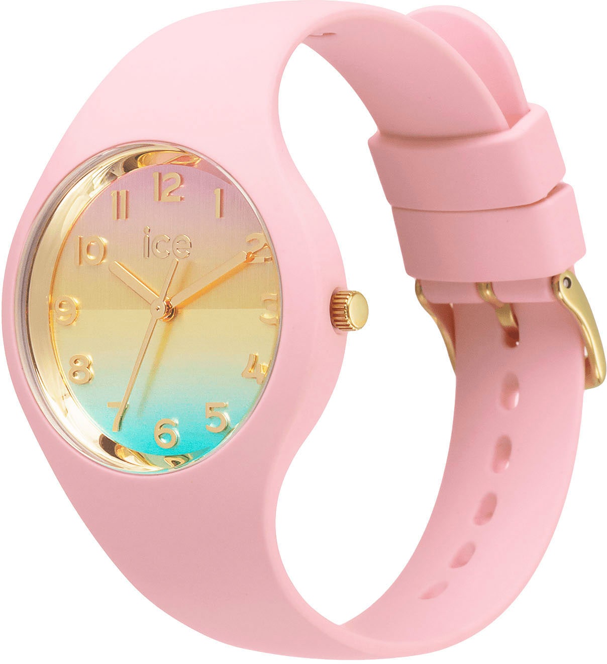 ice-watch Quarzuhr »ICE horizon - Pink girly - Small - 3H, 021362«, Armbanduhr, Damenuhr, Mineralglas, analog, Silikonarmband