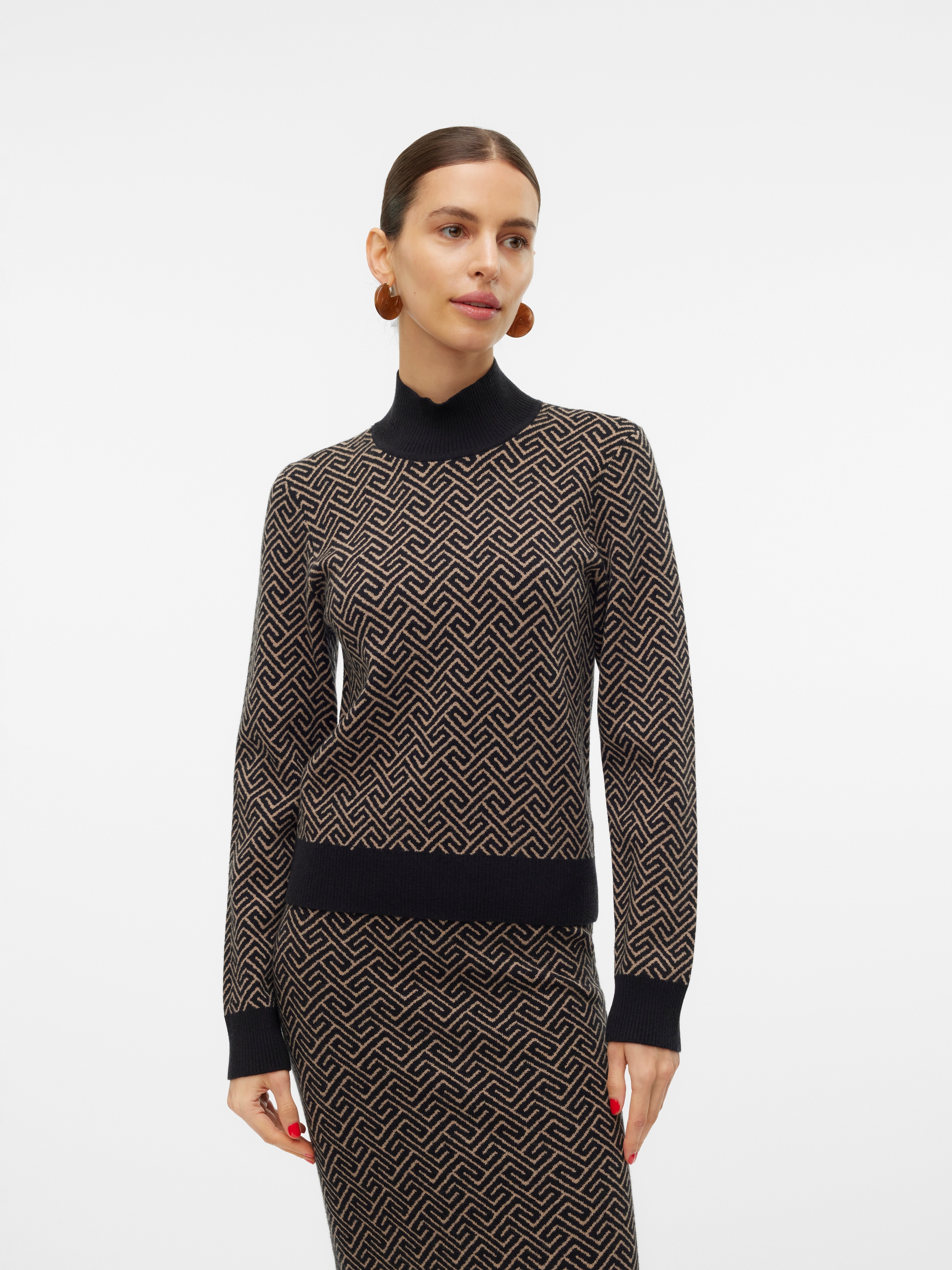 Vero Moda Strickpullover »VMARIA ART LS HIGH-NECK PULLOVER GA«