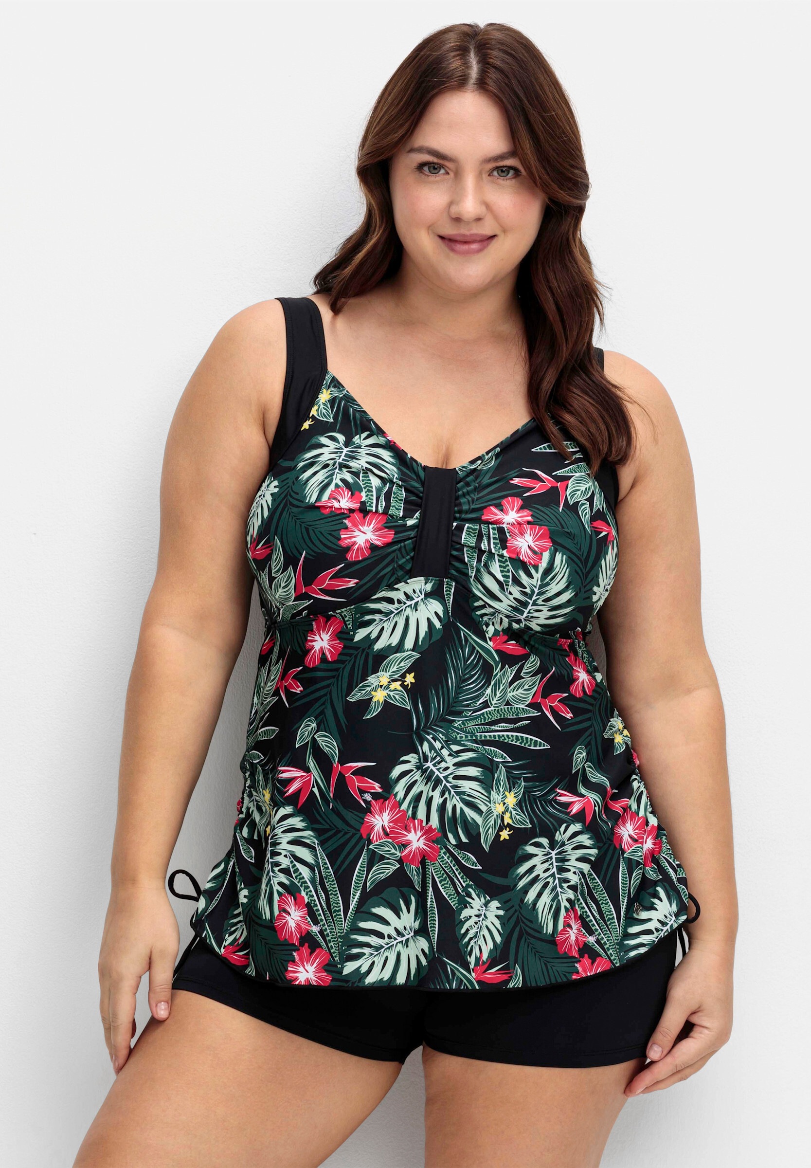 Sheego Tankini »Tankini-Top Tankini-Oberteil mit Tropical-Print«