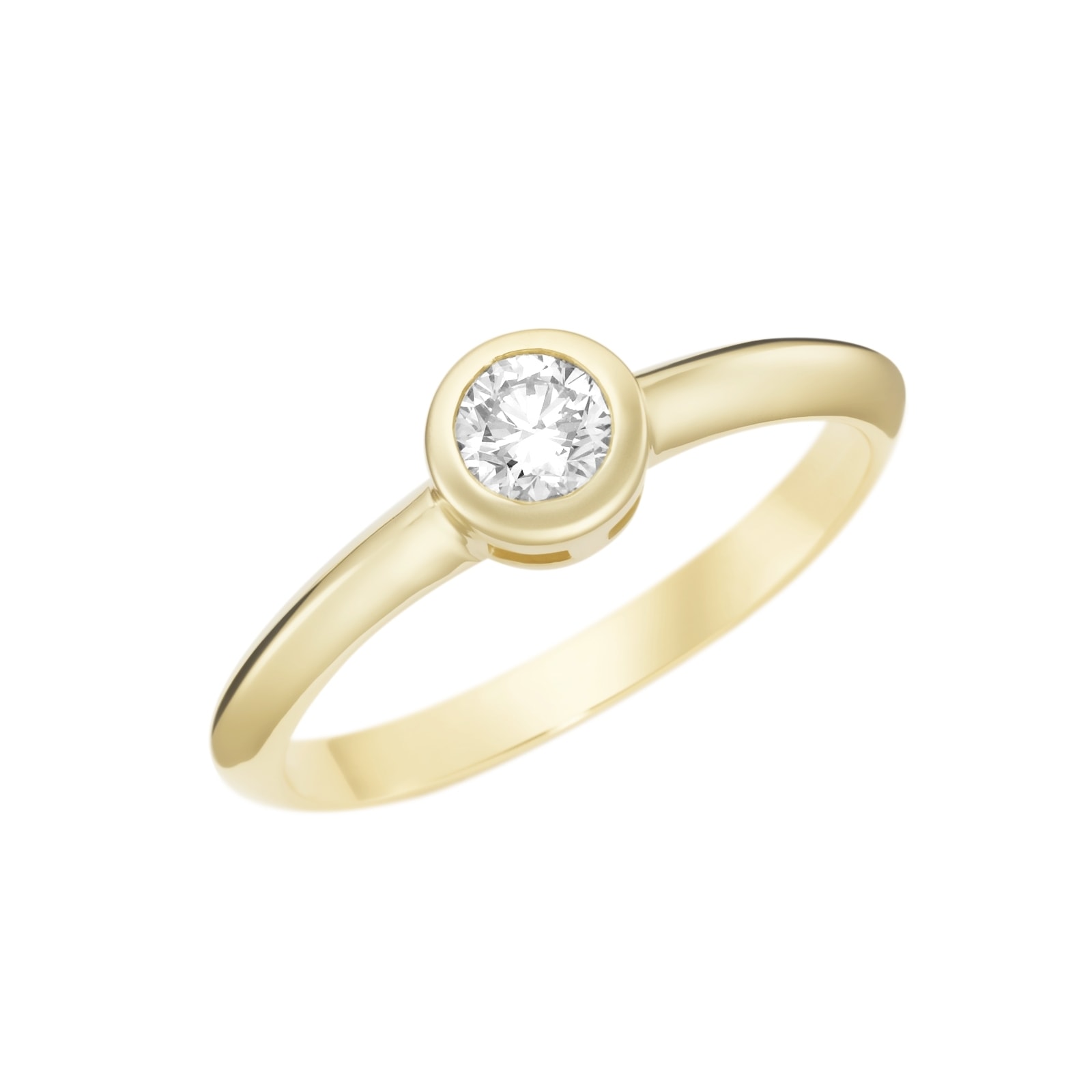 Diamantring »Ring mit Brillant in Zargenfassung, Gold 585«