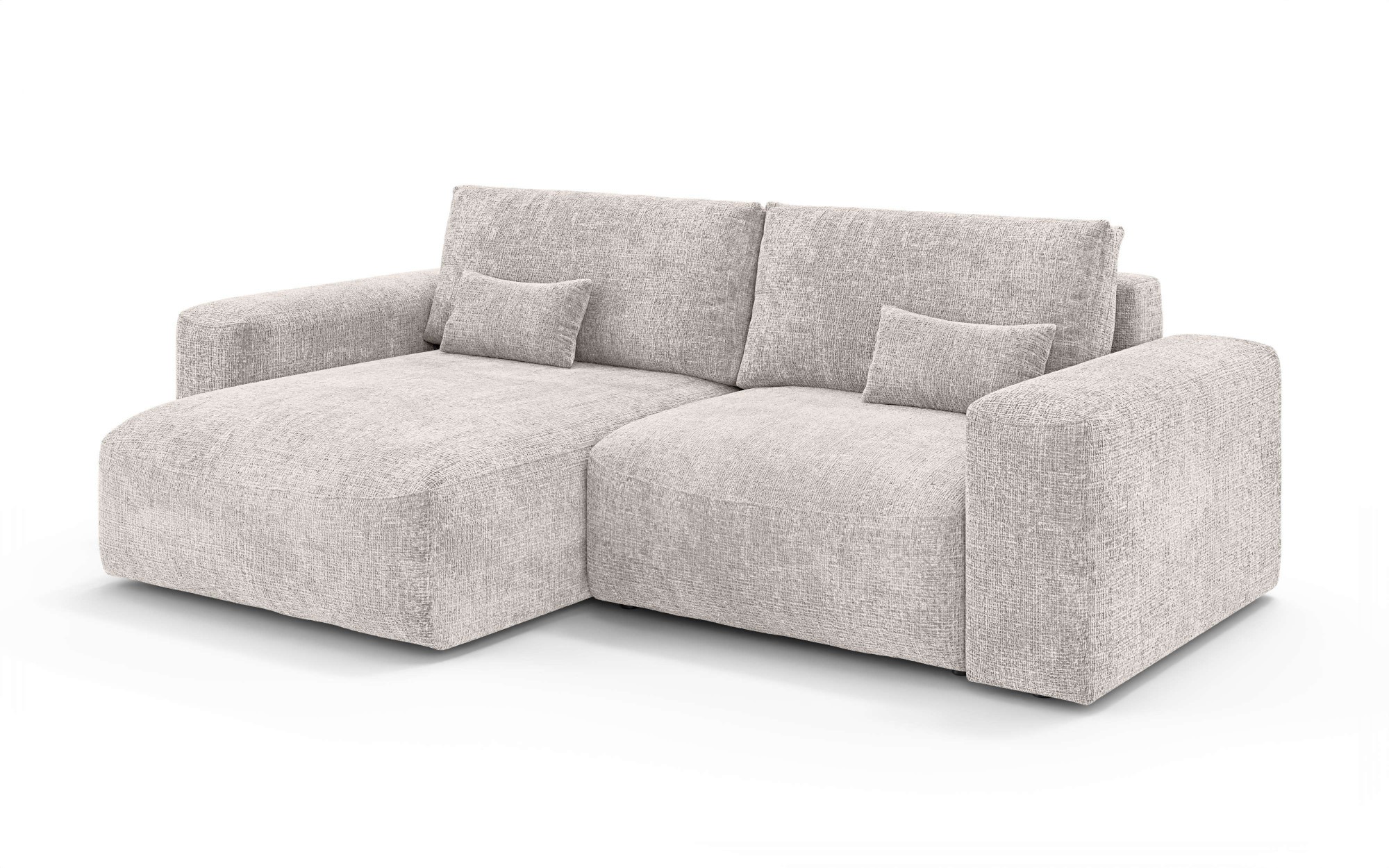 OTTO home Ecksofa »MATTS Schlafsofa mit Bettkasten, Maße B/T/H: 265/159/89 cm«, L-Form mit Recamiere rechts oder links, hoher Sitzkomfort