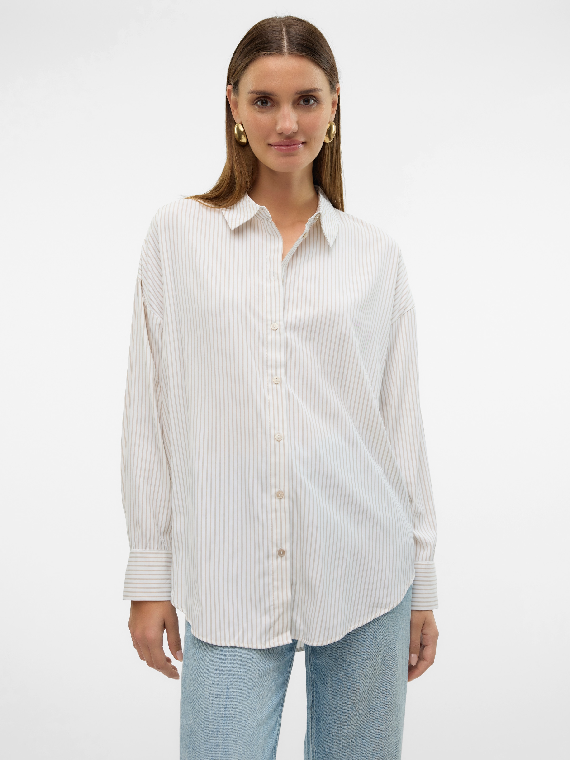 Vero Moda Langarmbluse »VMNORA LS OVERSIZE SHIRT WVN GA NOOS«