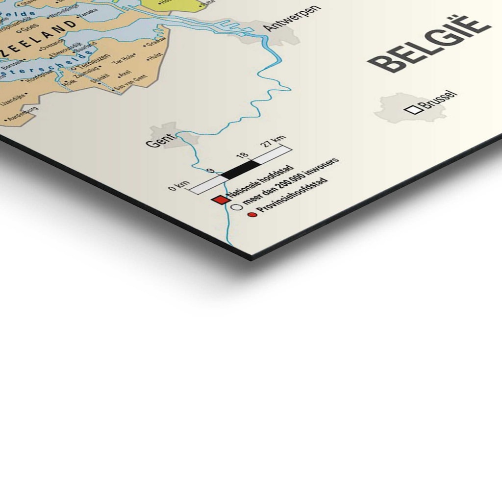 Reinders! Wandbild »Wandbild Landkarte Niederlande Holland - Niederländisch - Städte«, Landkarten, (1 St.)