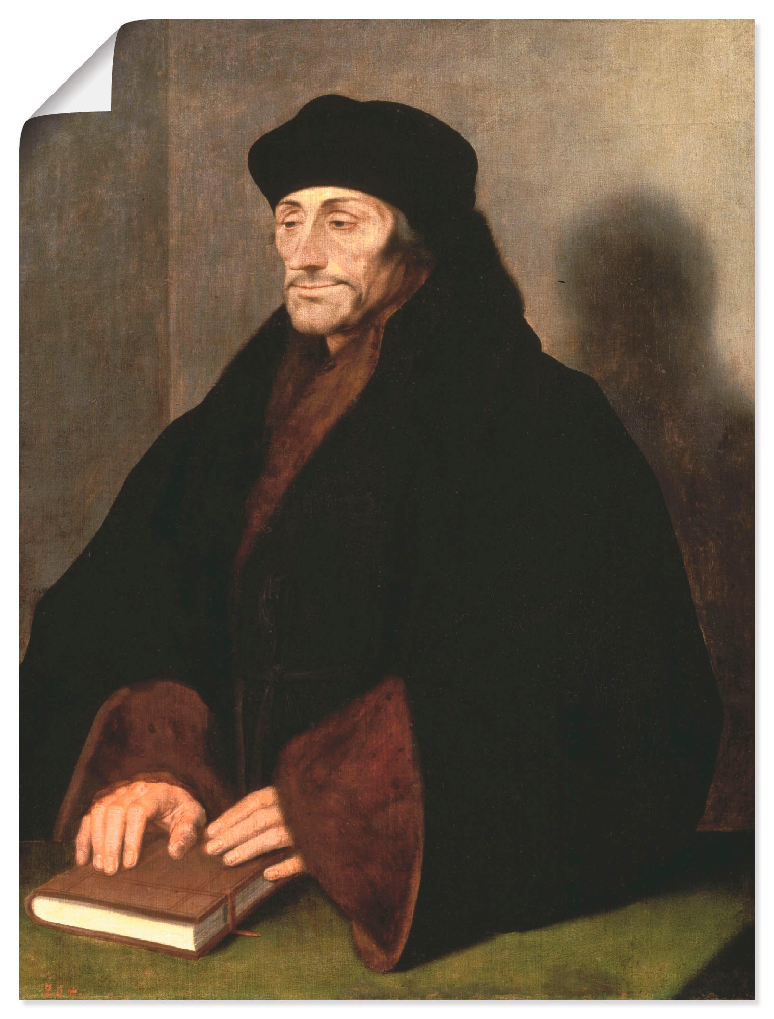 Artland Wandbild »Erasmus von Rotterdam Humanist«, Mann, (1 St.), in vielen Größen & Produktarten -Leinwandbild, Poster, Wandaufkleber / Wandtattoo auch für Badezimmer geeignet