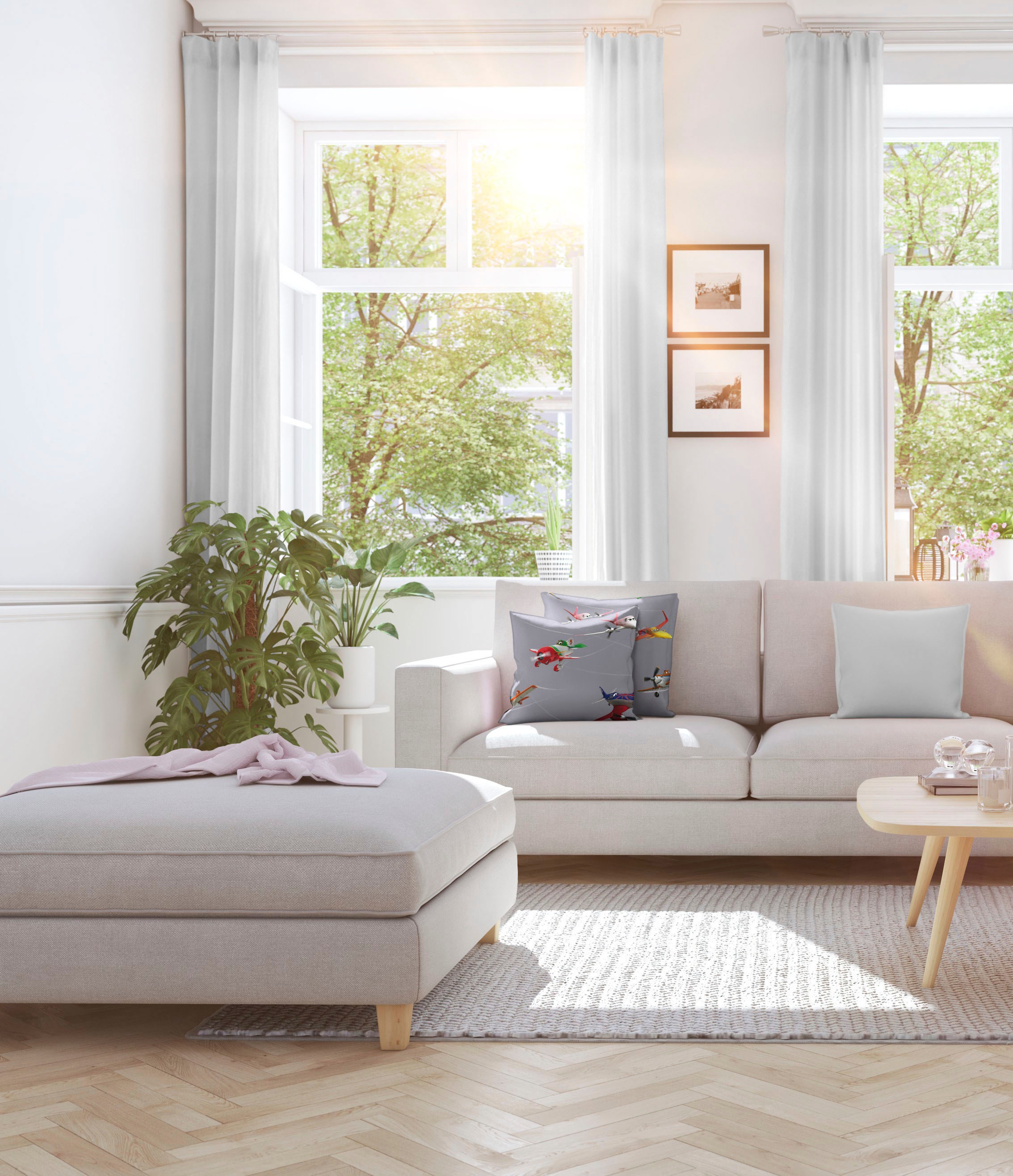 Wirth Dekokissen »Planes Action« Disney, Kissenhülle ohne Füllung, 2 Stück