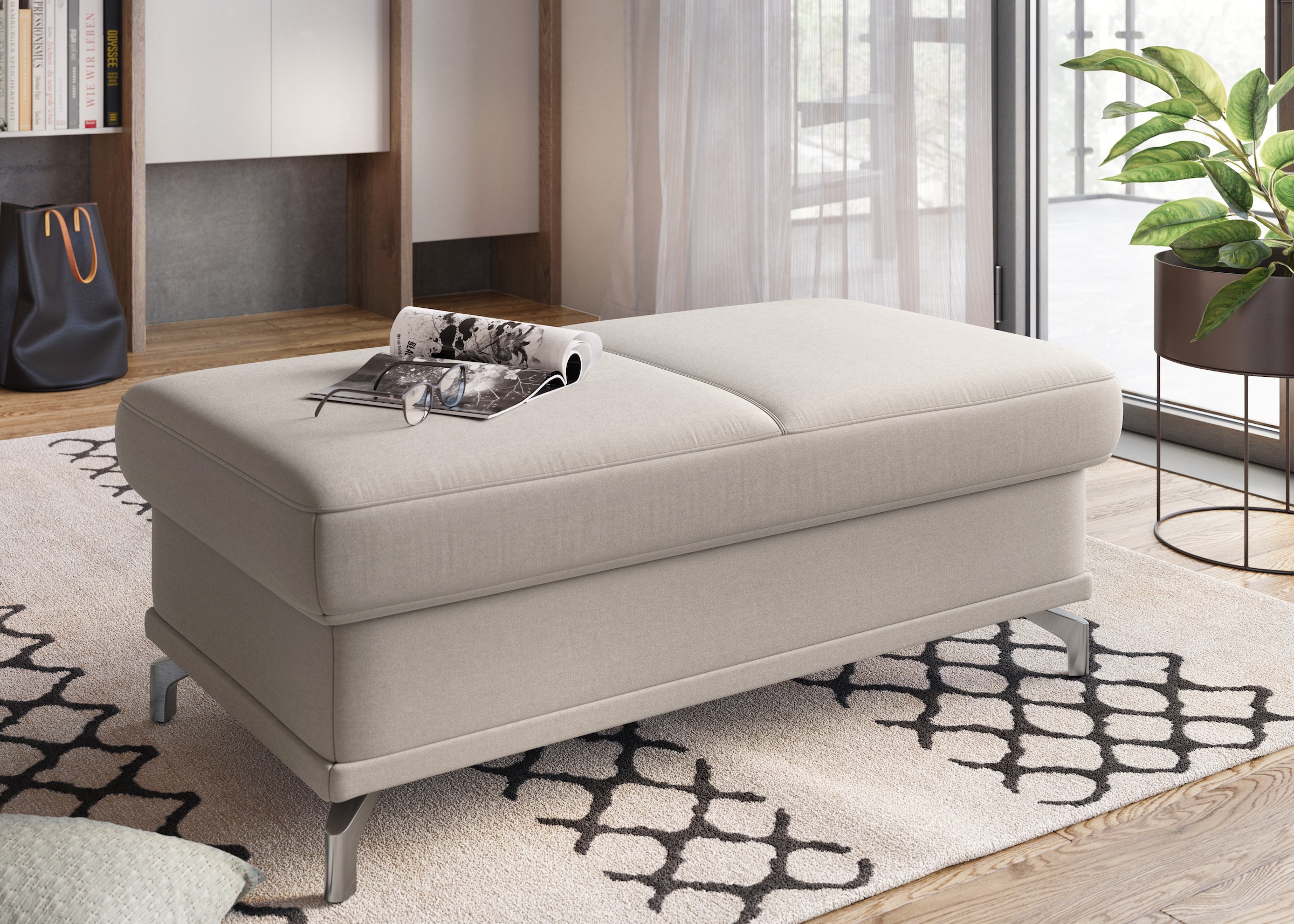 sit&more Hocker »Cabrio, B: 113 cm« individuell zu kombinieren, Federkern