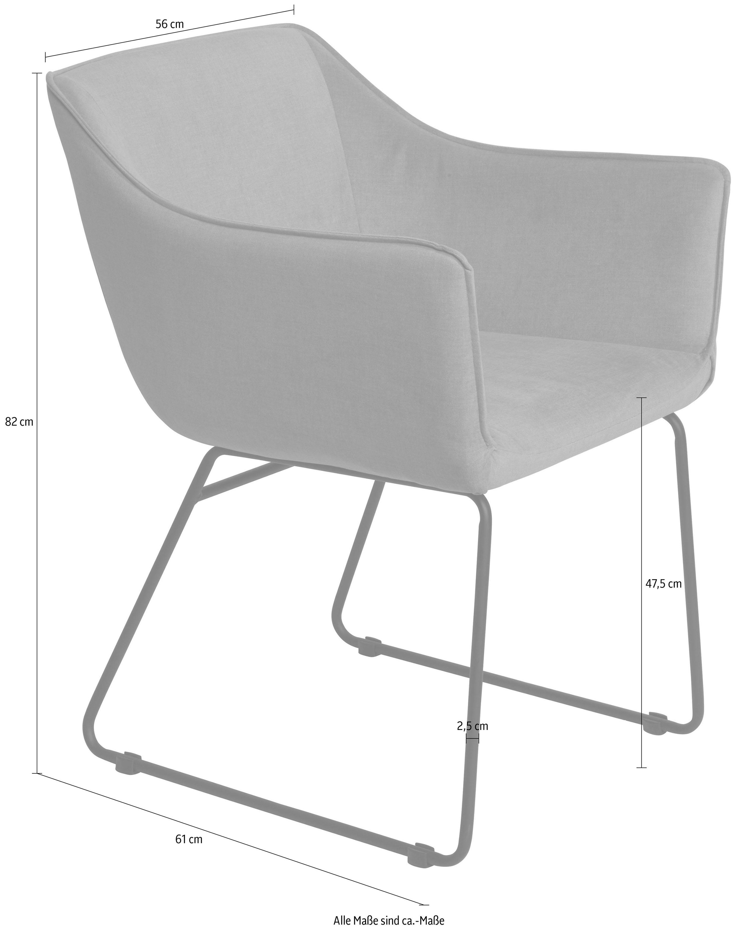 TOM TAILOR HOME Schalenstuhl »T-VELVET ARMCHAIR« (Set) 2 Stk.