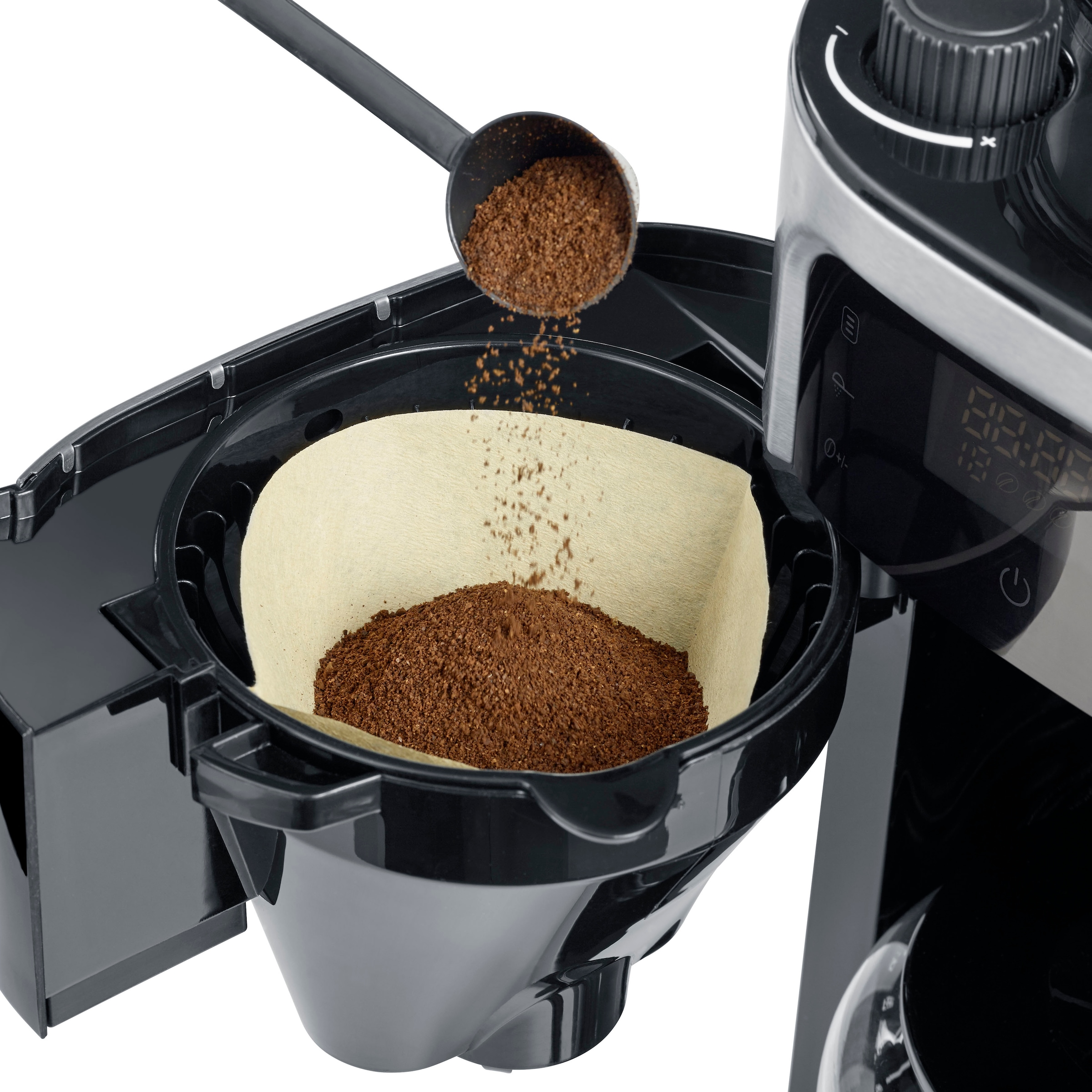 Severin Kaffeemaschine mit Mahlwerk »KA 4813«, 1,25 l Kaffeekanne, Permanentfilter, 1x4, Mahlgrad und Kaffeemenge einstellbar, Warmhalten: bis 60 Min., Timer