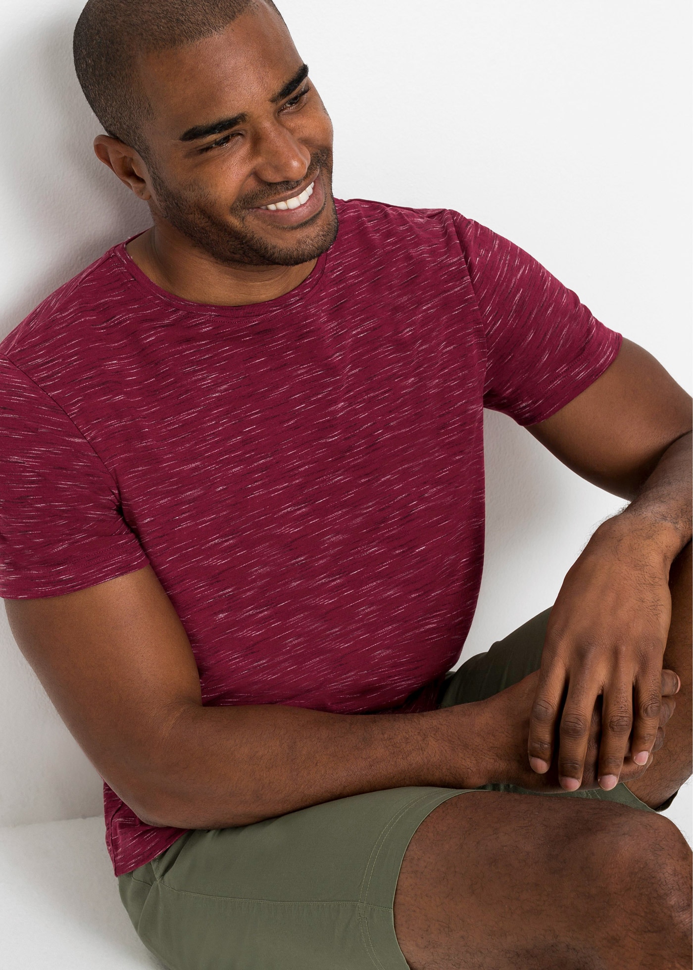 bonprix T-Shirt 1 lockere Passform, kurze Ärmel, mit Rundhalsausschnitt