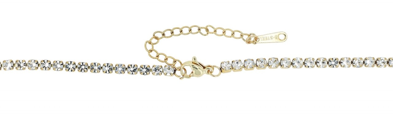 Adelia´s Edelstahlkette »Adelia's Damen Edelstahl Tenniskette Halskette 40 cm + 5.0 cm«