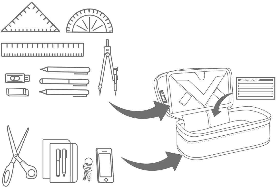 NITRO Stifte »Pencil Federmäppchen, OTTO XL«, Box, bei Federtasche Case Etui Schlampermäppchen, Faulenzer