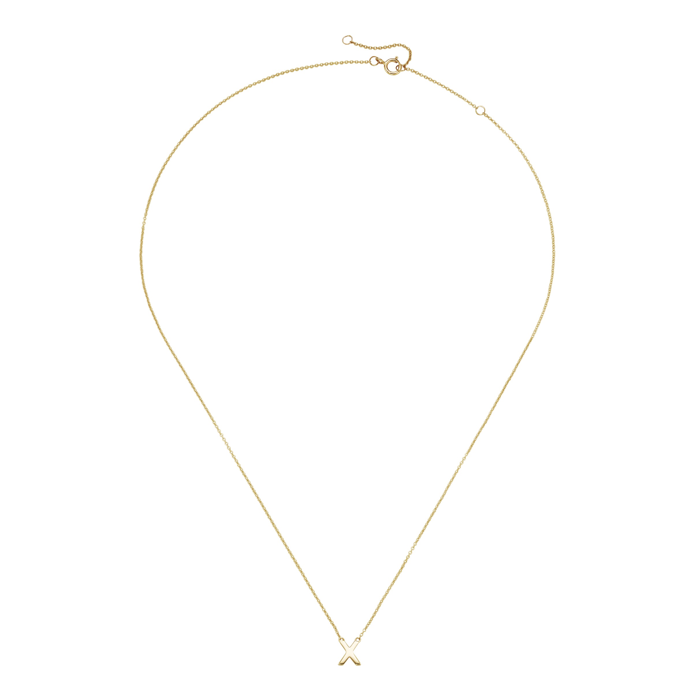 Luigi Merano Goldkette »Collier mit einem kleinen X, Gold 375«