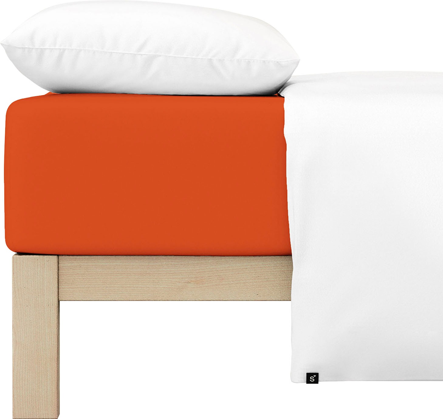 Schlafgut Spannbettlaken »PURE Bio-Baumwolle mit Elasthan, dehnbar blickdicht, straff, Bettlaken« PREMIUM Laken für Matratzen bis 30cm Höhe, in 90x200, 140x200, 180x200