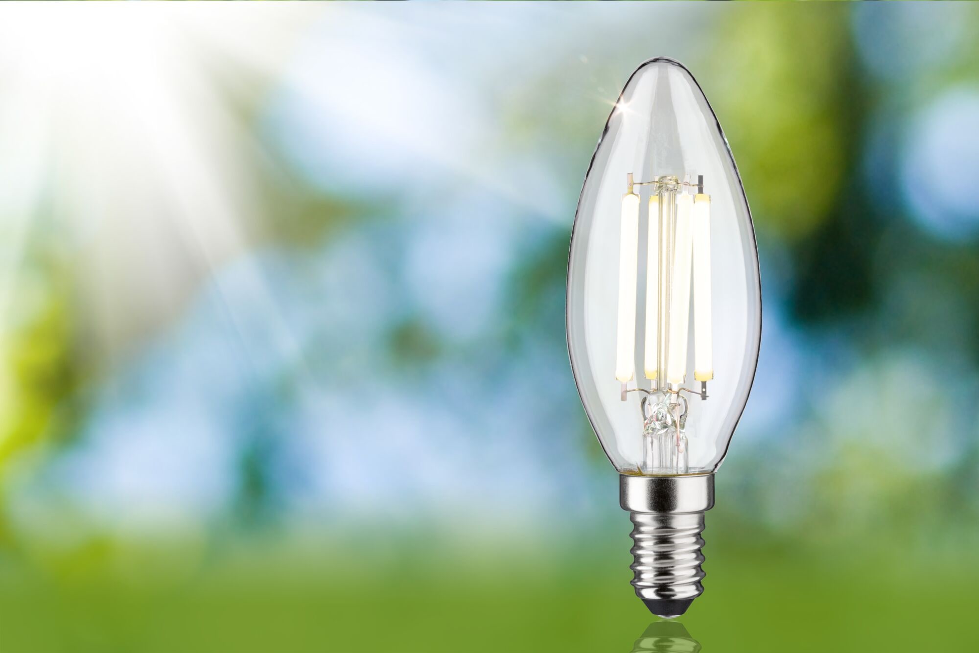 Paulmann LED-Leuchtmittel »Eco-Line Kerze 840lm 4W 4000K klar 230V« E14 1 Stk. Neutralweiß
