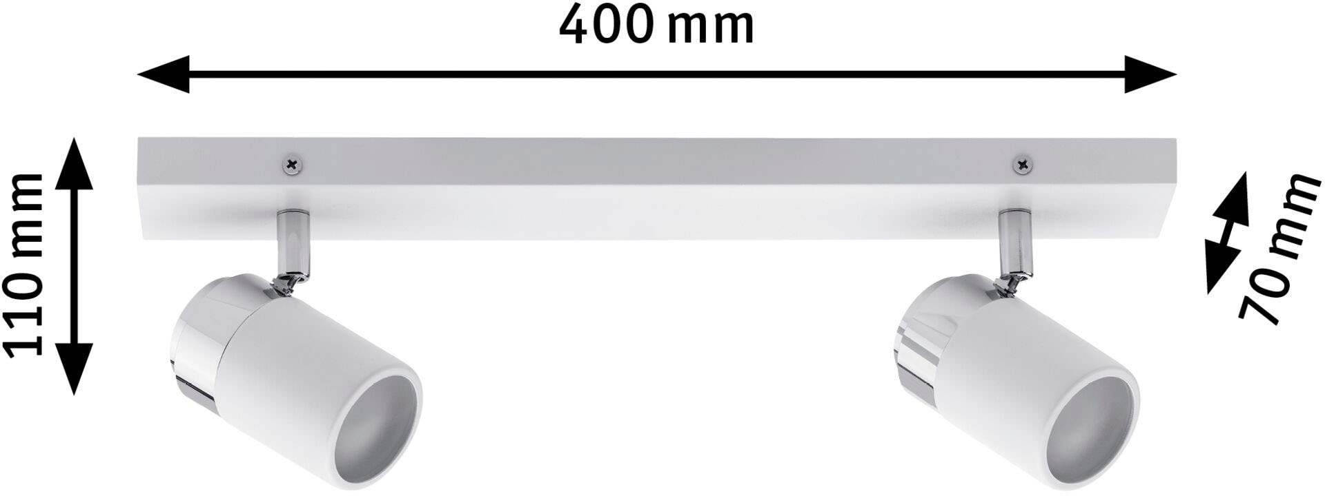 Paulmann LED Deckenleuchte »zyli«, 2 flammig, Leuchtmittel GU10 | ohne Leuchtmittel, GU10