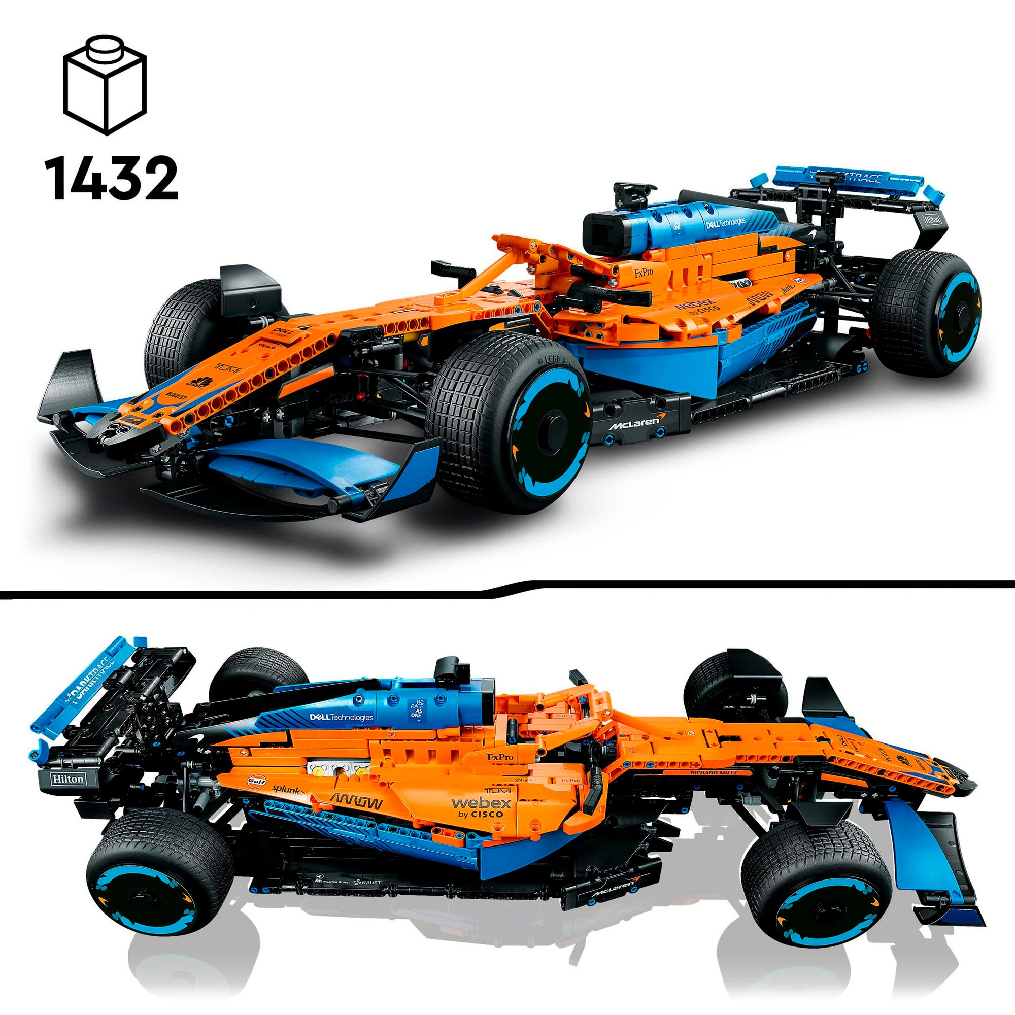 LEGO® Konstruktionsspielsteine »McLaren Formel 1™ Rennwagen (42141), LEGO® Technic«, (1432 St.), Made in Europe