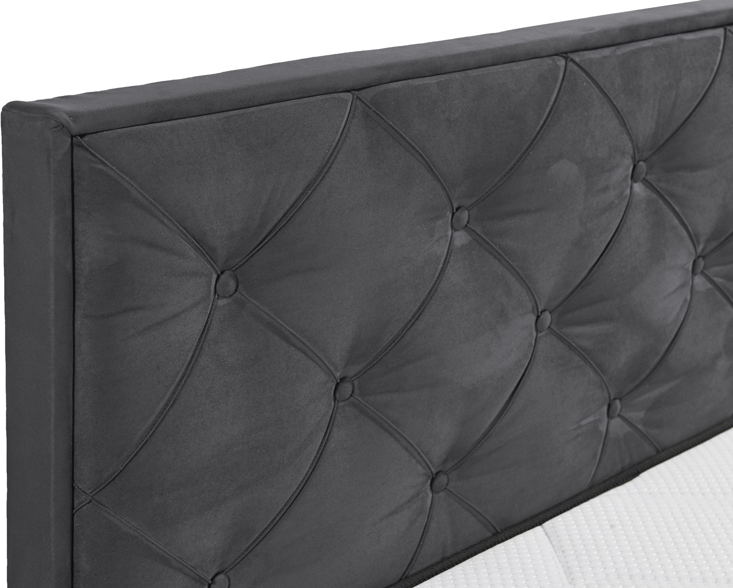 ED EXCITING DESIGN Boxbett »Monroe inkl. Bettkasten, erhältlich in den Breiten 160cm & 180cm«, Duo-Matratze - feste Seite mit Kokosmatte
