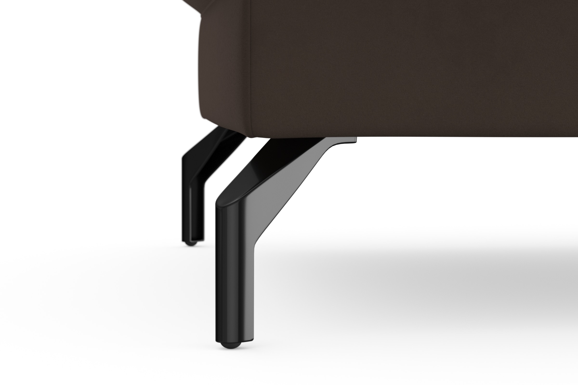 sit&more Hocker »Fashion«, inklusive Federkern, mit hochwertigen, schwarzen Metallfüßen
