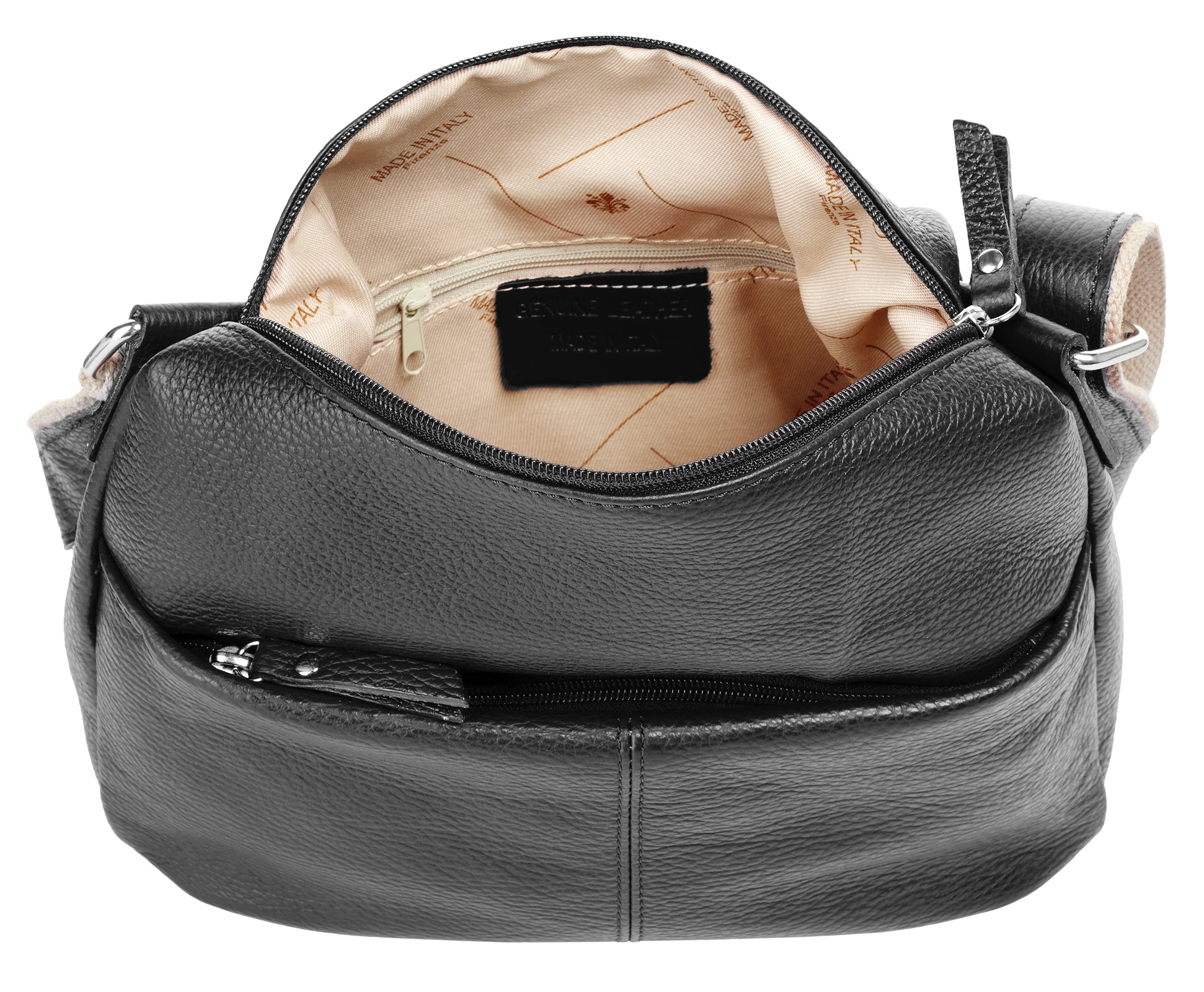 Samantha Look Umhängetasche echt Leder, Made in Italy