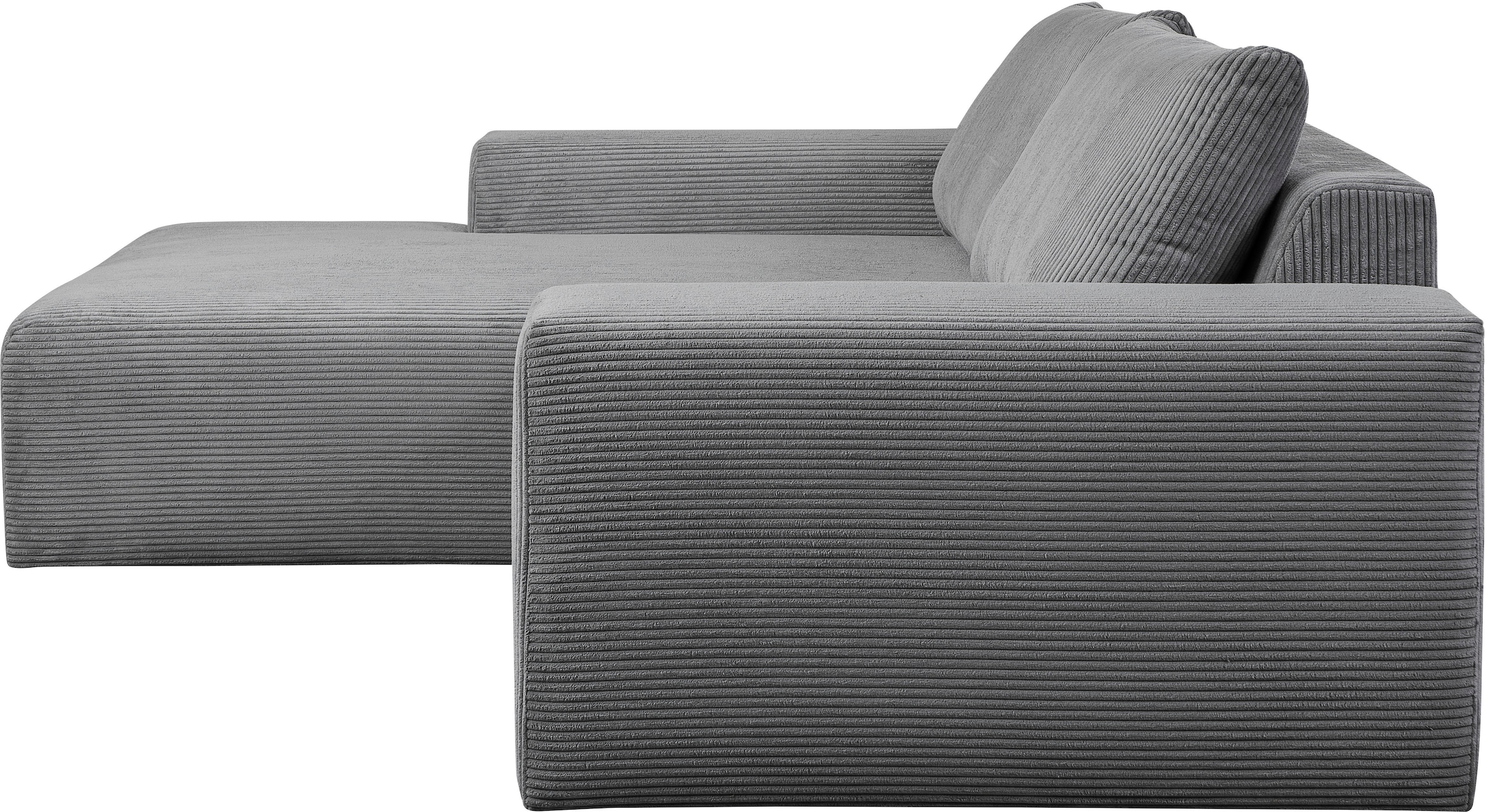 WERK2 Ecksofa »Rio, 262 cm breit, aktuelles Design, breite Armlehnen« Cord, L-Form
