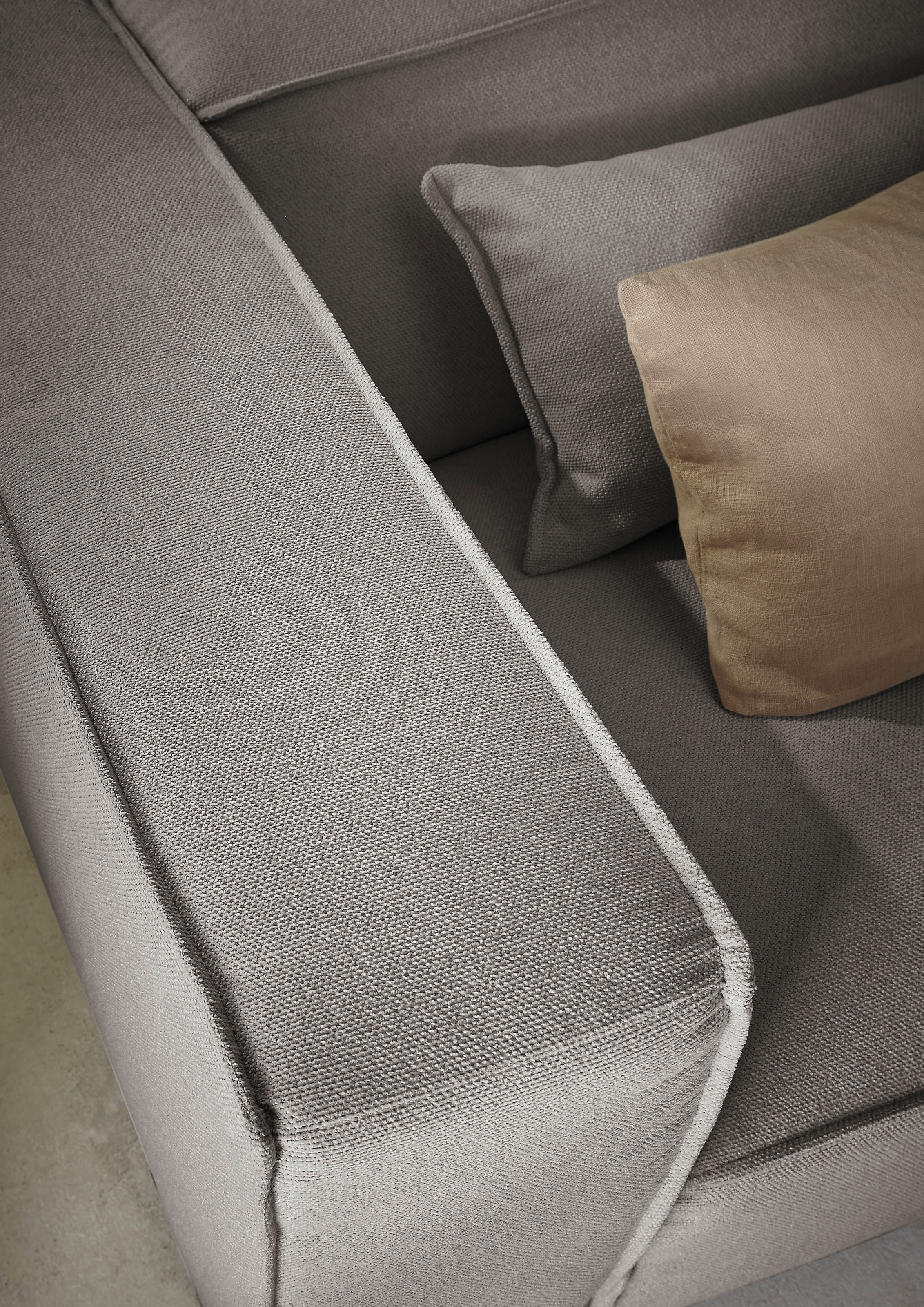 LeGer Home by Lena Gercke 3-Sitzer »PIARA, XXL Sofa mit Kedernaht, Big-Sofa in Cord oder Leinenoptik«, schwarze Füße, bequemer Sitzkomfort, extra tiefe Sitzfläche