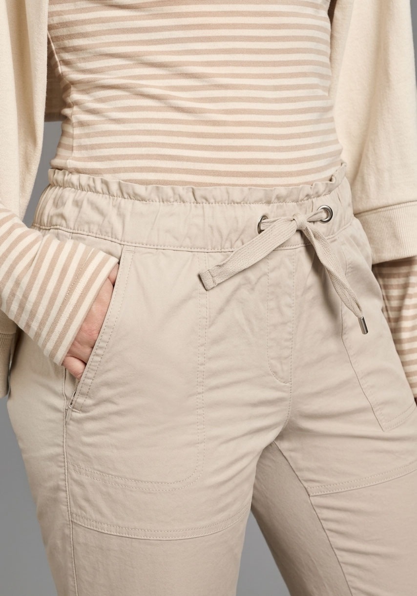 KangaROOS Paperbag-Hose  Casual Popeline-Hose, gerades Bein, Loose Fit