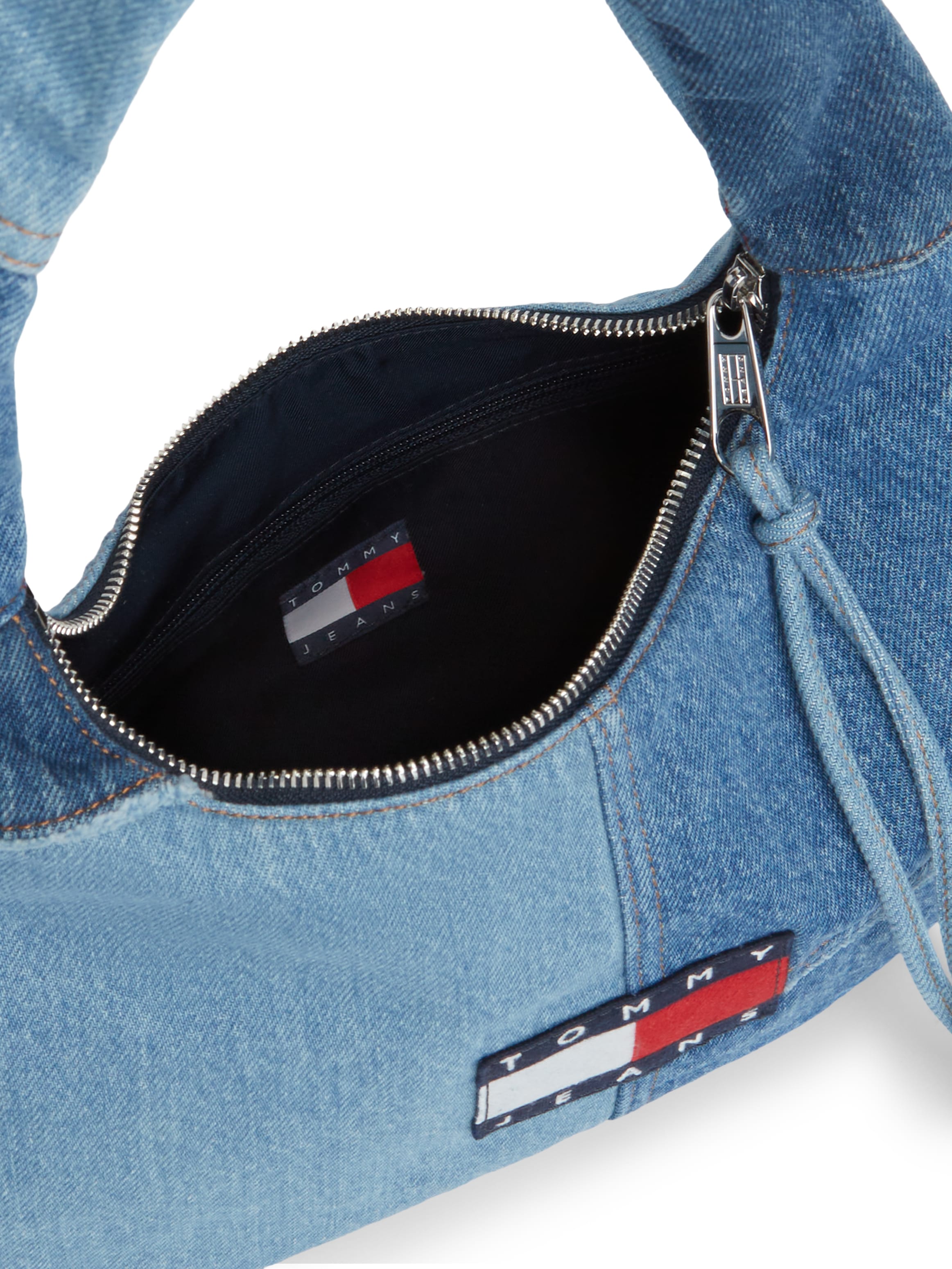 Tommy Jeans Schultertasche »TJW DENIM PATCHWORK SHOULDER BAG« Damen Schultertasche, Umhängetasche, Cross-Body Bag im Jeans-Look