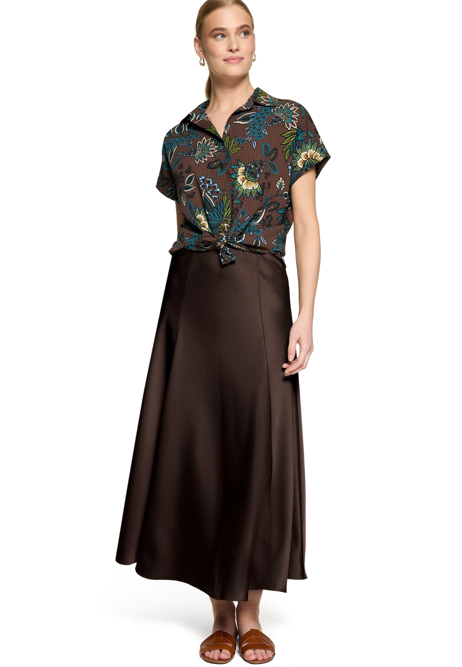 Zero Klassische Bluse »Bluse kurzarm mit Print«