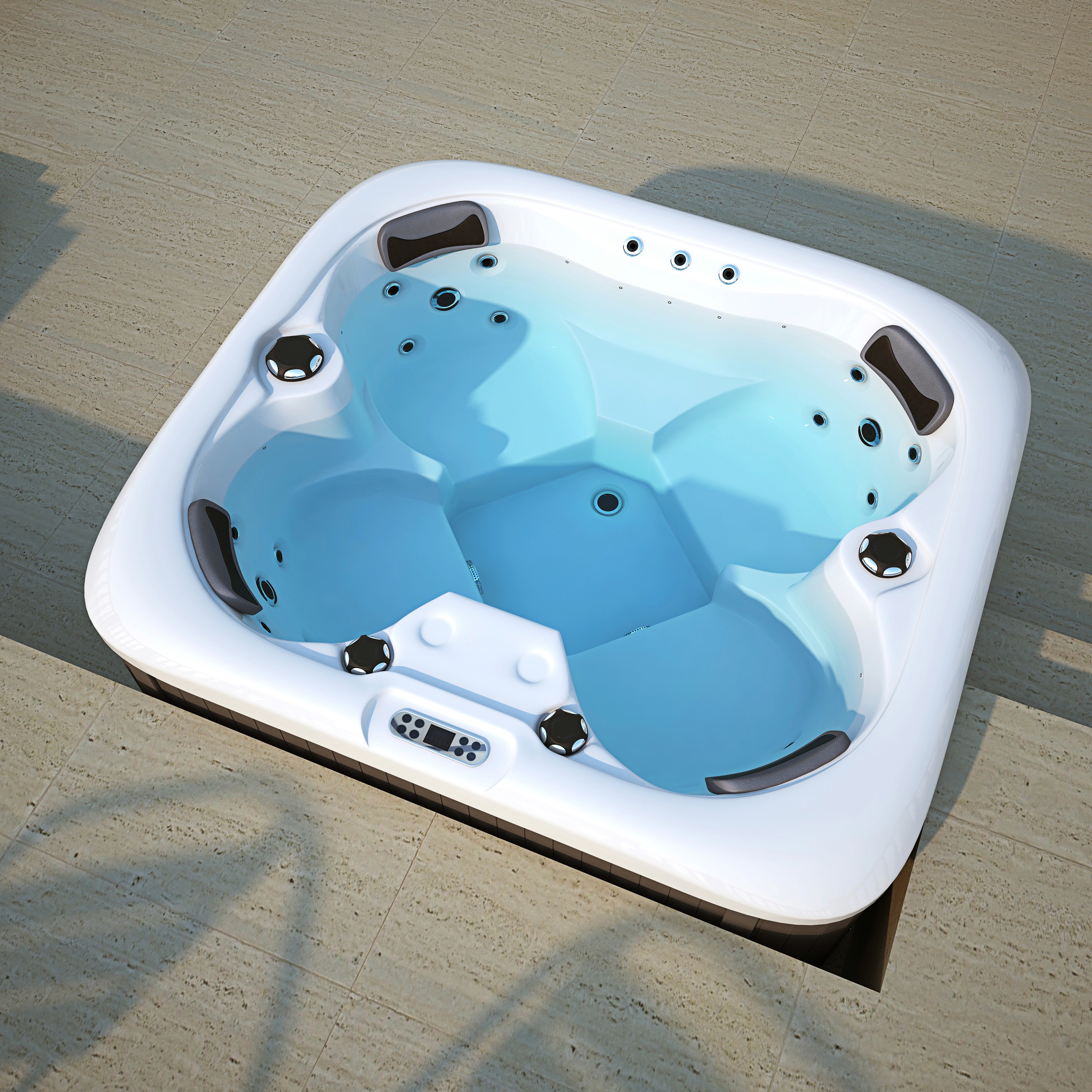 HOME DELUXE Whirlpool »Sea Star«, (Set), mit Treppe und Abdeckung